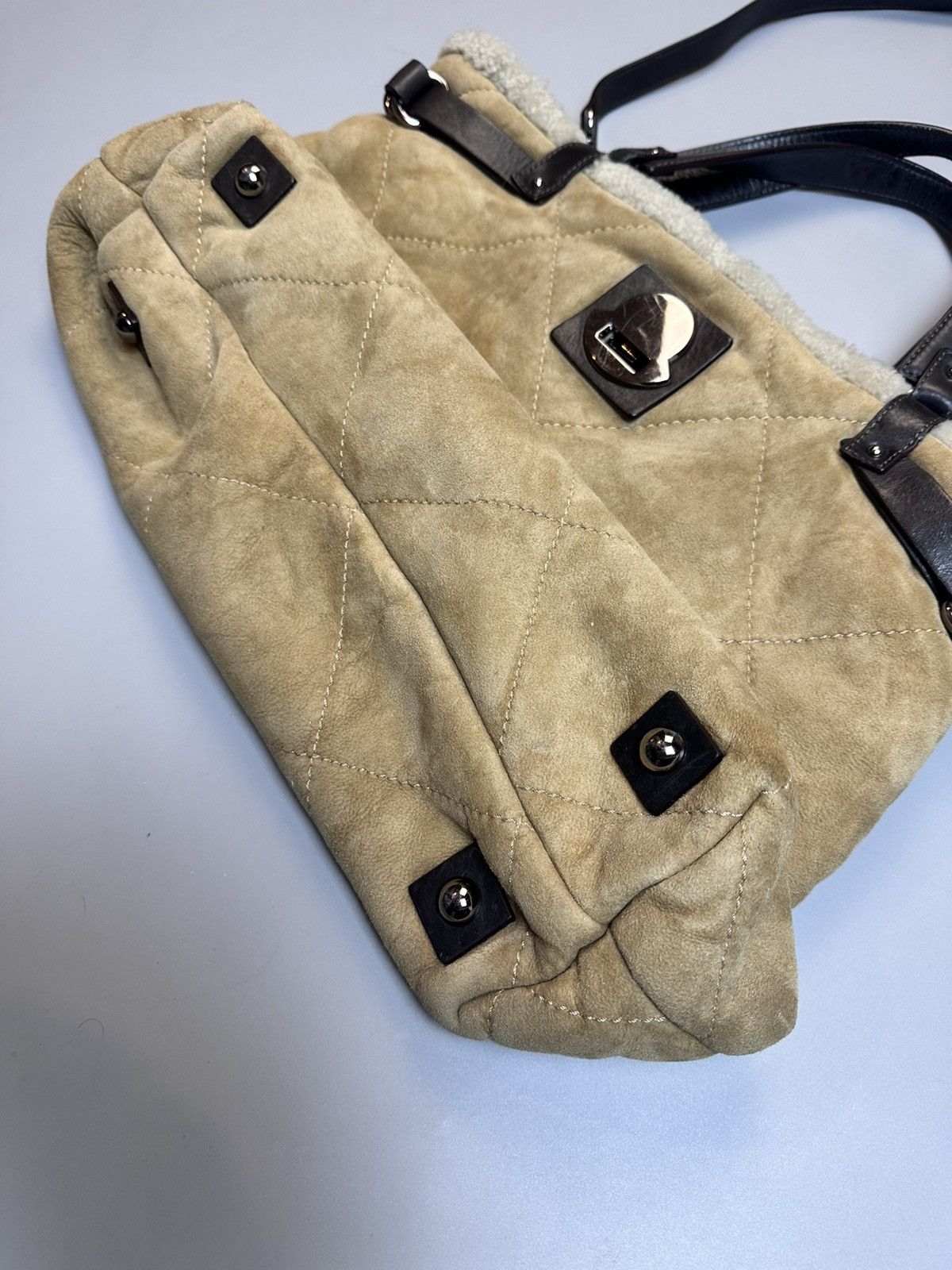 Moncler Moncler Quilted Suede Shoulder-Handle Bag Size ONE SIZE - 5 Thumbnail