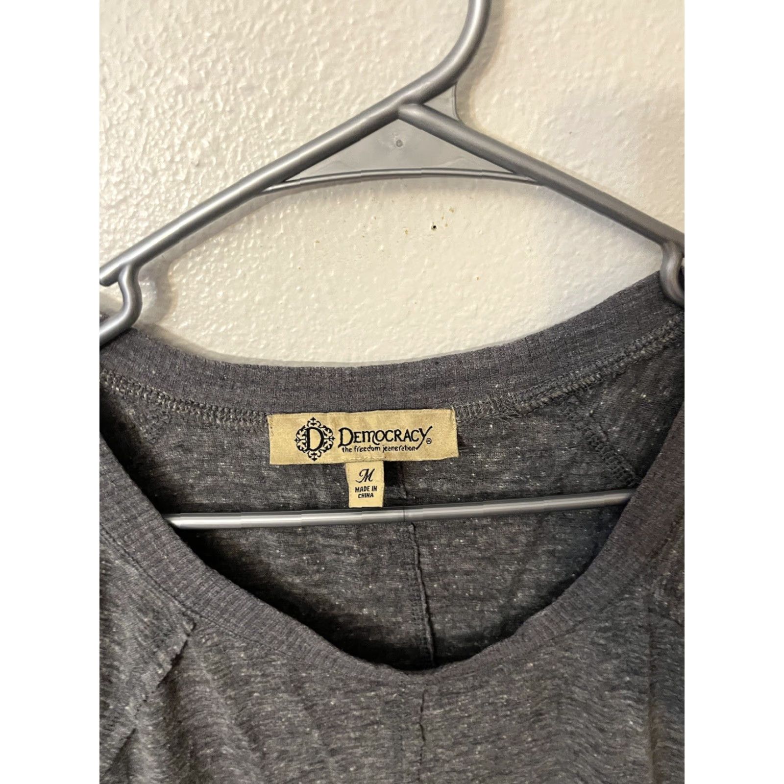 Vintage Democracy Blouse Long Sleeve Shirt Women M Gray Size M / US 6-8 / IT 42-44 - 2 Thumbnail