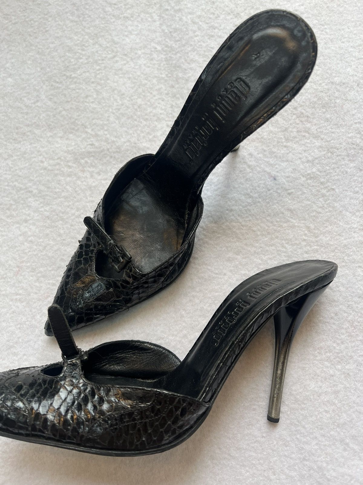 Gianni Barbato Gianni Barbato Snake Leather Heels Size US 5.5 / IT 35.5 - 4 Thumbnail