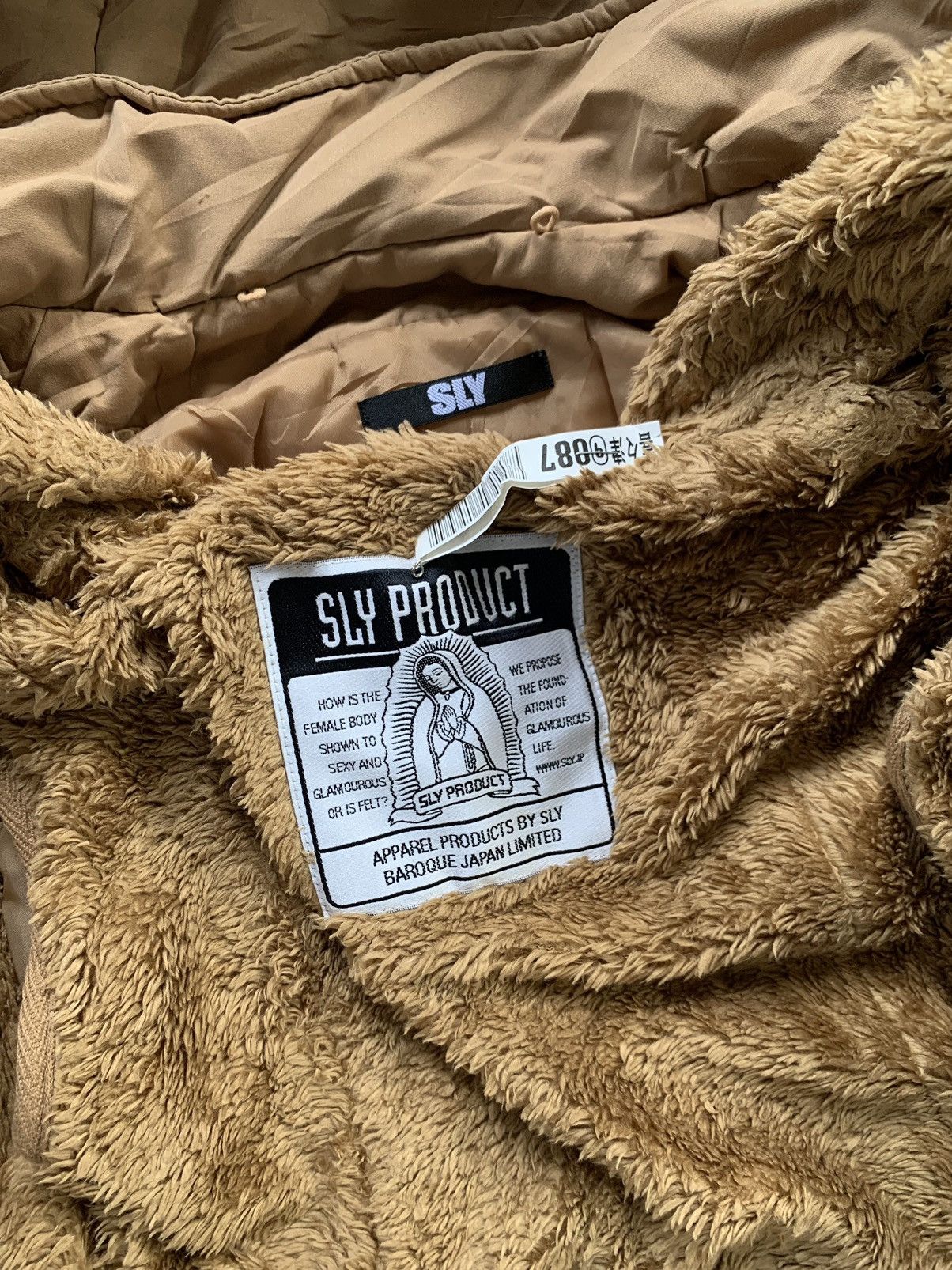 Japanese Brand 2000s SLY - Vkei Style Thumbhole Racoon Fur Hoodie Jacket Size US M / EU 48-50 / 2 - 5 Thumbnail