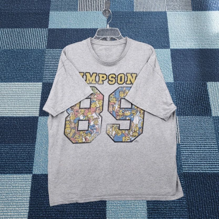 Vintage Simpsons T Shirt Mens Gray XL Short Sleeve Crew Neck Cotton Heathered 89 Classic Size US XL / EU 56 / 4 - 1 Thumbnail