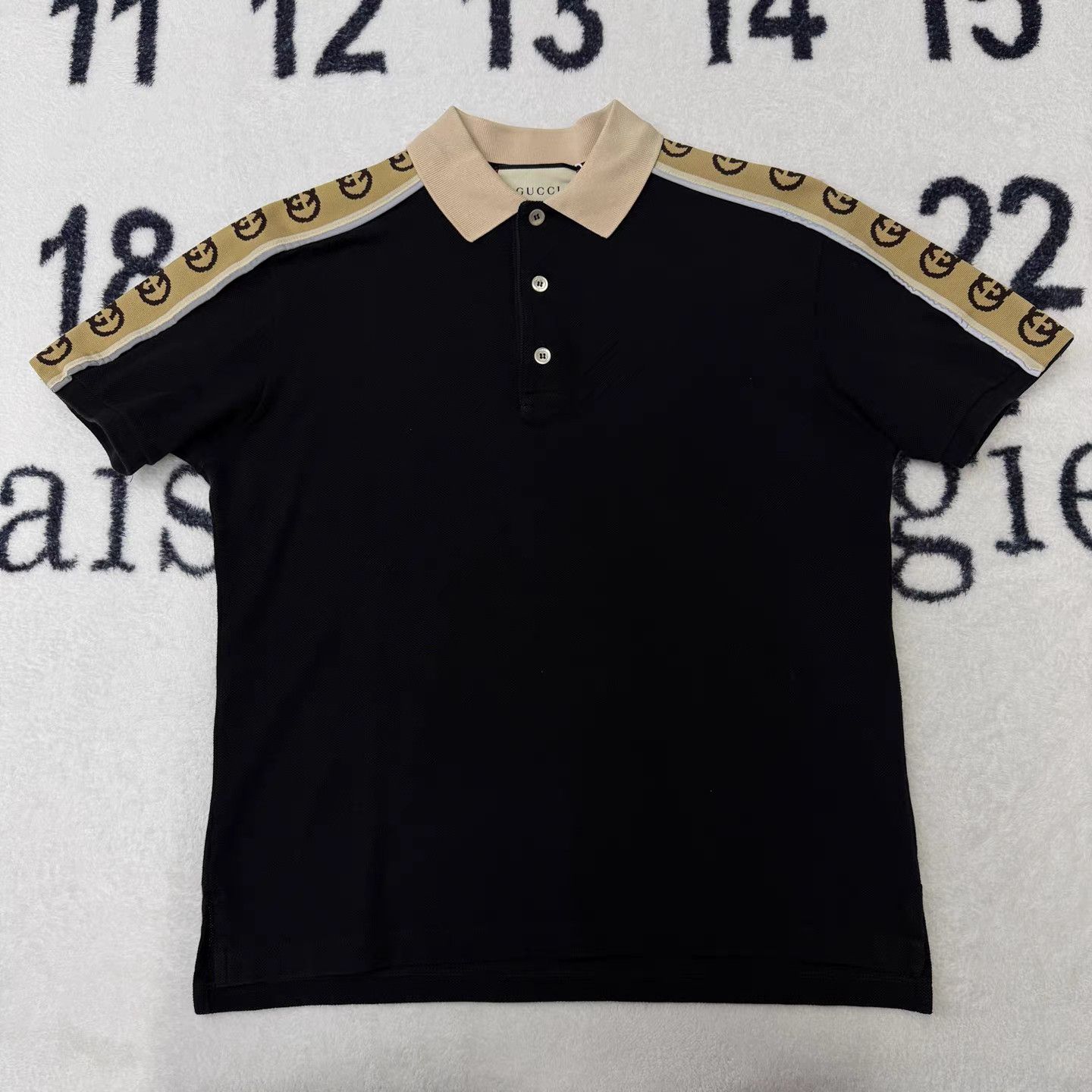 Gucci GUCCI GG Stripe Black Short Sleeve Polo Shirt K15 Size US XS / EU 42 / 0 - 1 Thumbnail