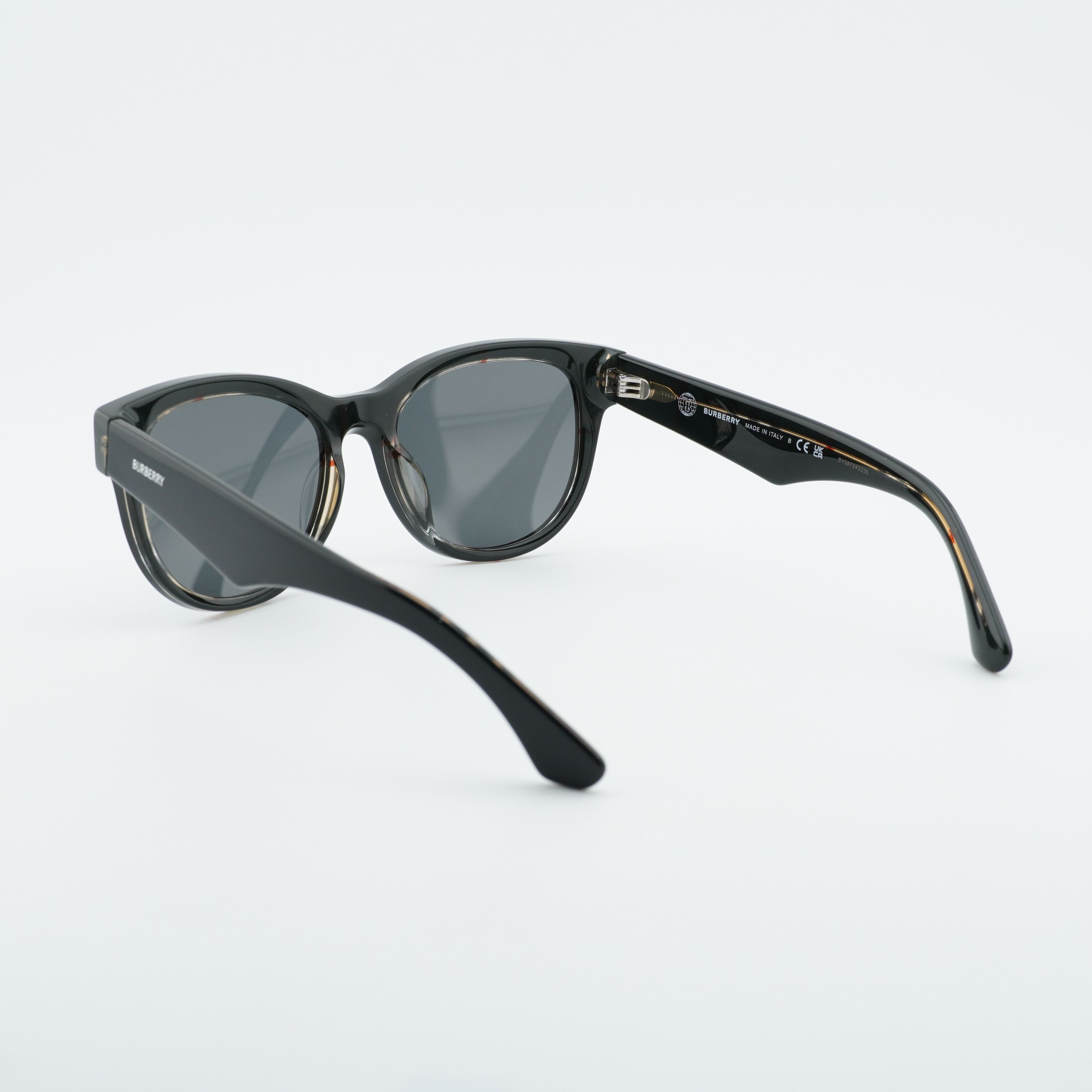 Burberry Burberry BE4432U 412187 Sunglasses Black on Check Square Fra Size ONE SIZE - 4 Thumbnail