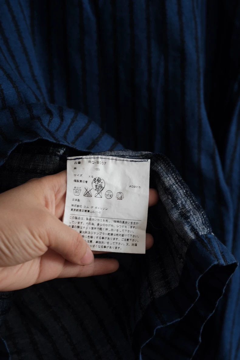 Comme des Garcons Comme Des Garcons Sapphire Blue Stripe Doll Neck Short Sle Size XS / US 0-2 / IT 36-38 - 6 Thumbnail