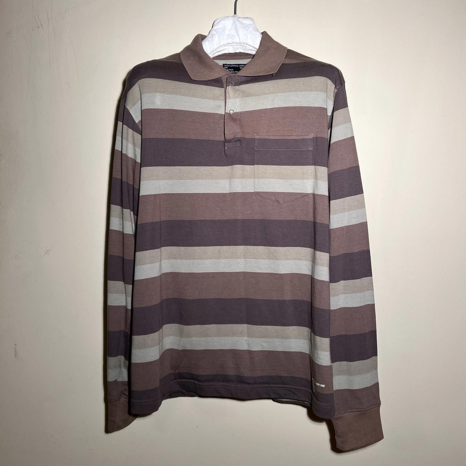 Stussy Pre-Owned Vintage Stussy Long Sleeve Polo Medium Brown Size US M / EU 48-50 / 2 - 1 Thumbnail