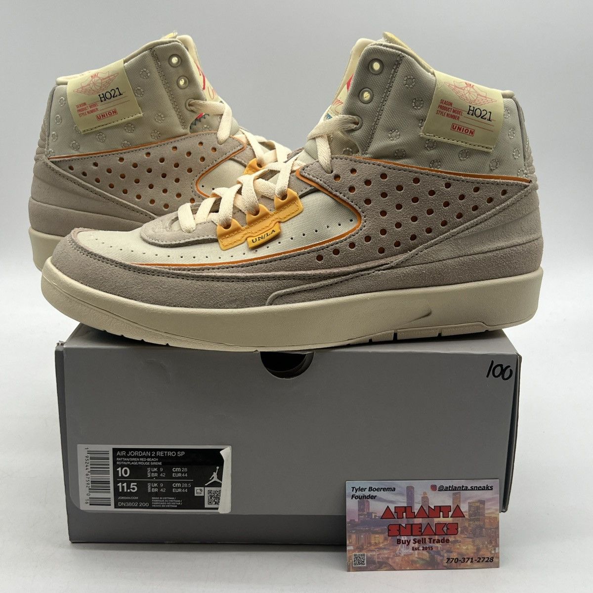 Jordan Brand Union la X air Jordan 2 rattan Size US 10 / EU 43 - 1 Thumbnail