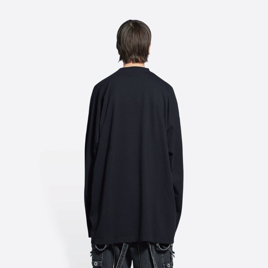 Balenciaga o1srvl11e1124 Unisex Cities Paris Long Sleeve T- Shirt Size US XL / EU 56 / 4 - 2 Thumbnail