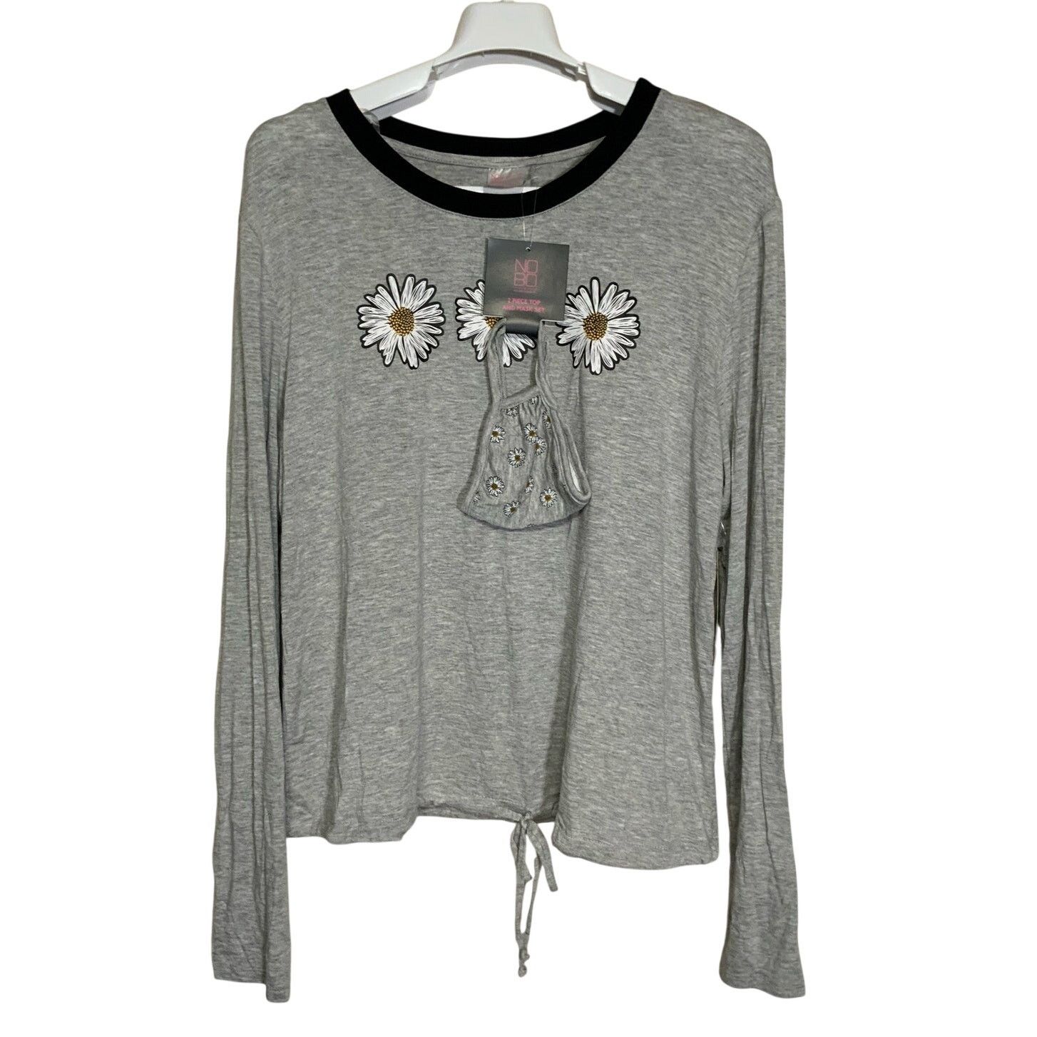 Unknown London No Boundaries Gray Daisy Ringer Long Sleeve Top Size XL NWT Size XL / US 12-14 / IT 48-50 - 1 Thumbnail