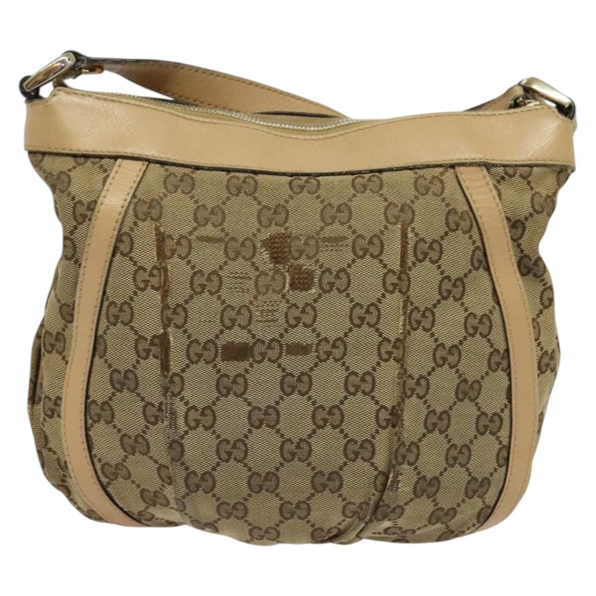 Gucci GUCCI GG Canvas Shoulder Bag Beige Gold Size ONE SIZE - 15 Thumbnail