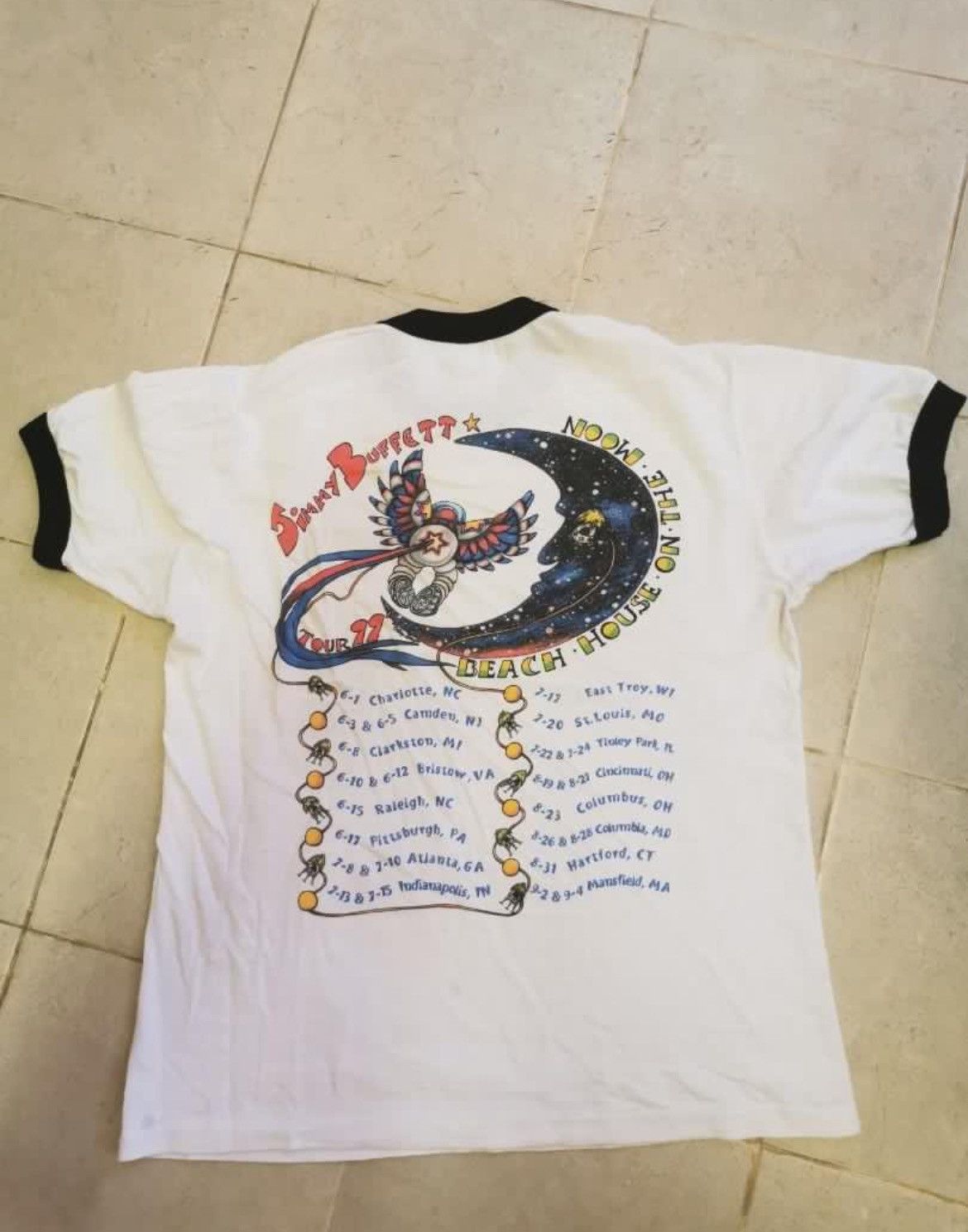 Band Tees × Vintage Vintage Ringer Band Jimmy Buffett Tour 1999 Size US L / EU 52-54 / 3 - 2 Thumbnail