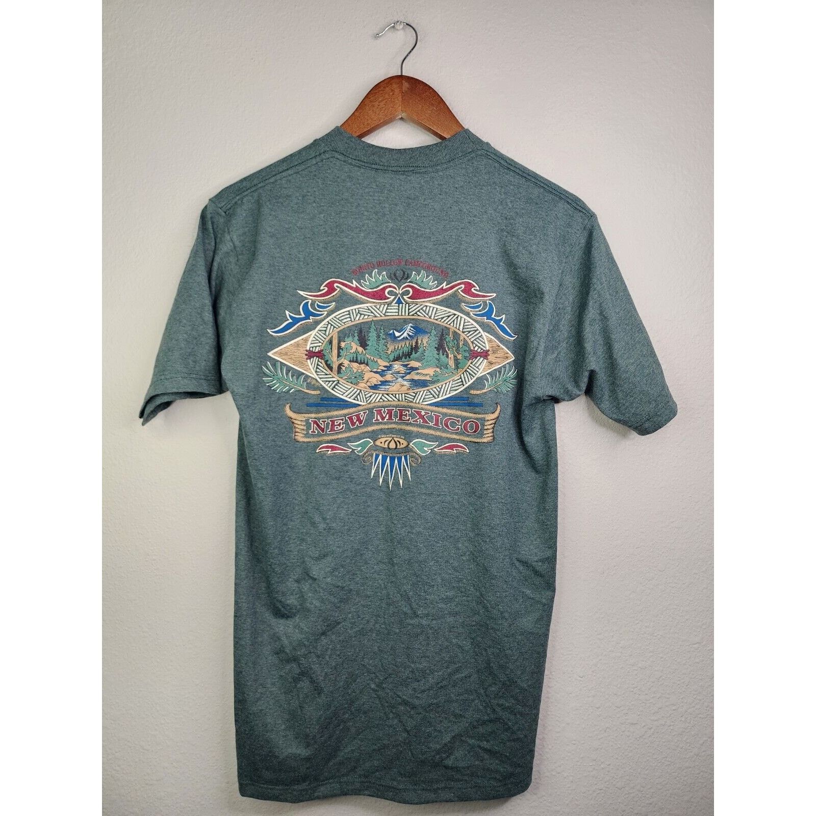 Jerzees Vintage New Mexico Shirt Bonito Campground Green Tee VTG 90s Size US M / EU 48-50 / 2 - 1 Thumbnail