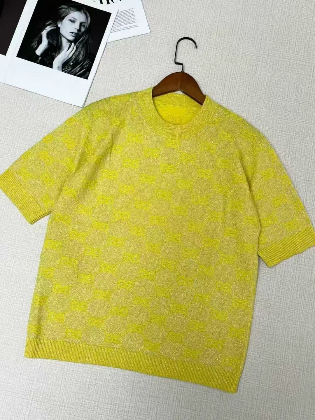 Gucci Gucci All-Over Logo Silver Thread Knit Top Size US M / EU 48-50 / 2 - 2 Thumbnail