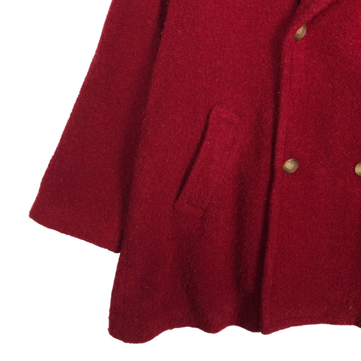 Yohji Yamamoto 🔥Rich Red Double Collar Breast Wool Jacket Iwish Y’s Japan Size US M / EU 48-50 / 2 - 4 Thumbnail