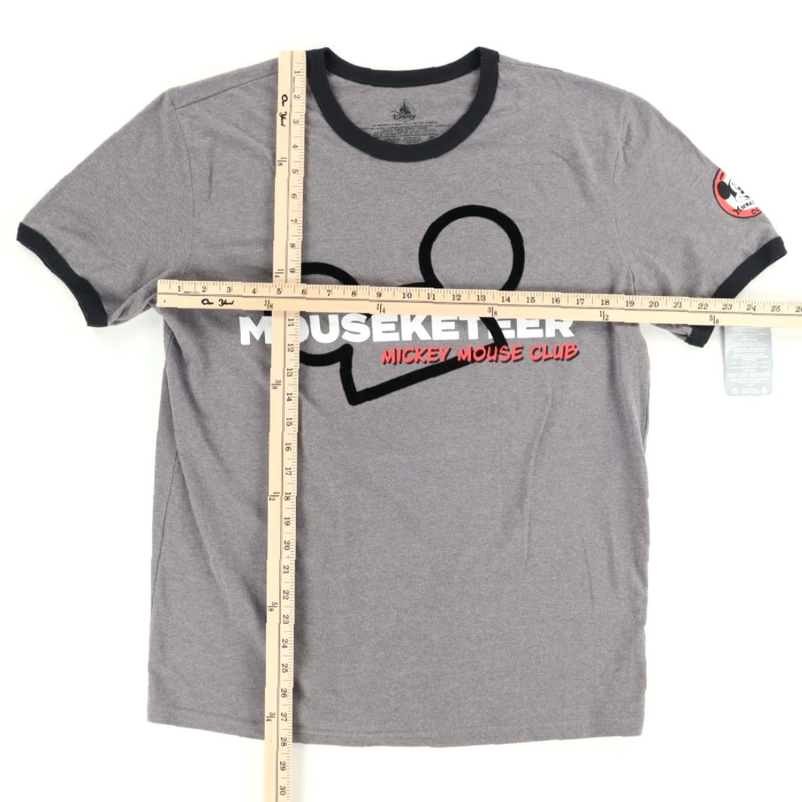 Disney Disney Shirt Men's M Gray Mouseketeer Ringer Solid T-Shirt N/A 90s? (not applicable) Size US M / EU 48-50 / 2 - 3 Thumbnail