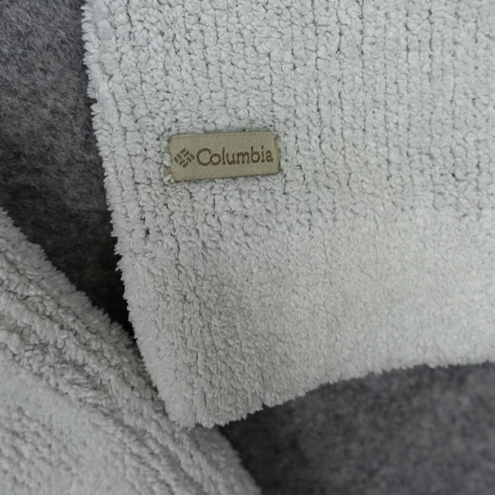 Vintage Columbia Sweater Womens XL Gray Hooded Full Zip Fleece Textured Cozy Knit Sherpa Size XL / US 12-14 / IT 48-50 - 5 Thumbnail