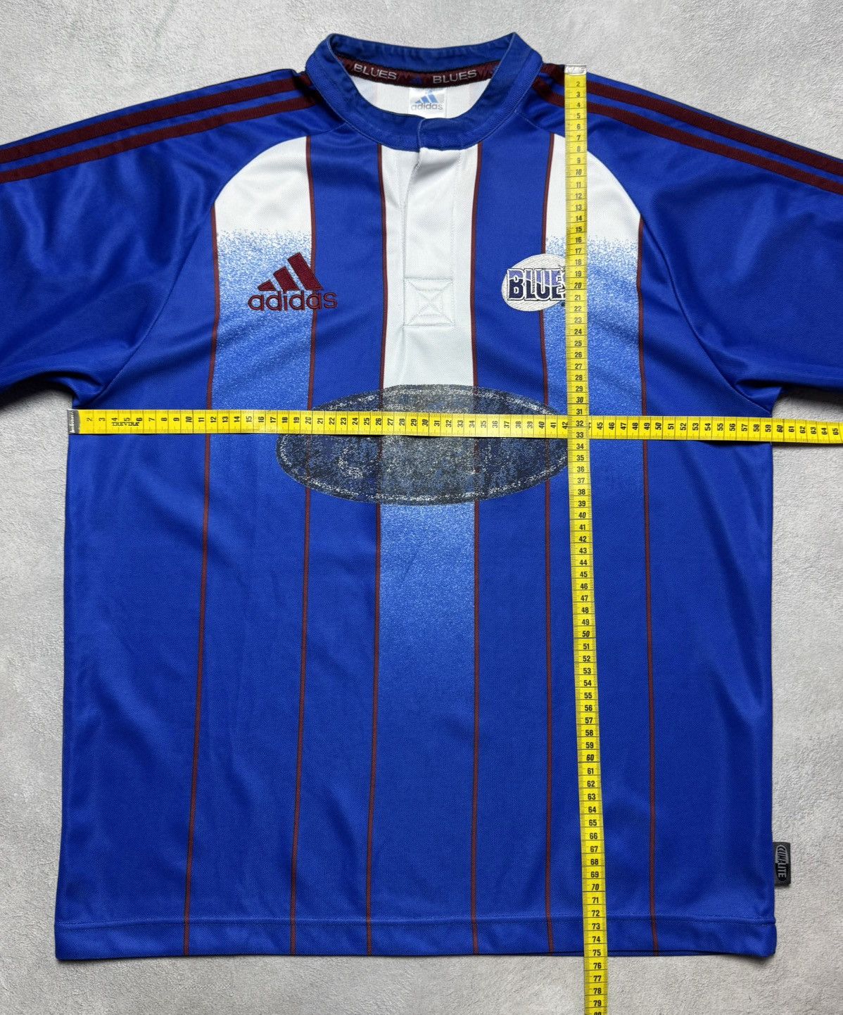Adidas Auckland Blues 1999 2000 Home Rugby Shirt Jersey Adidas Size US L / EU 52-54 / 3 - 14 Thumbnail