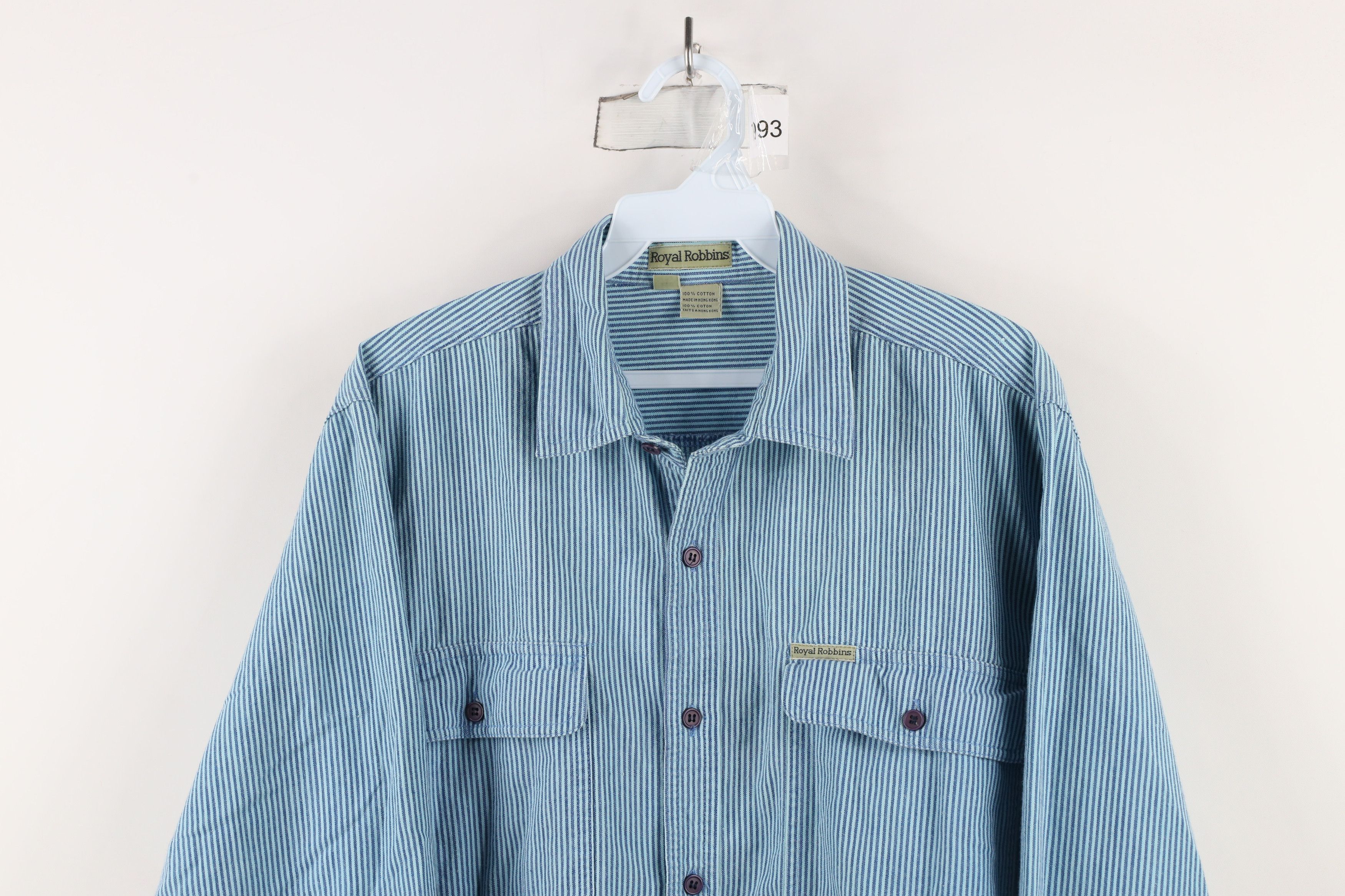Royal Robbins × Vintage Vintage 90s Royal Robbins Striped Collared Button Shirt Size US L / EU 52-54 / 3 - 2 Thumbnail