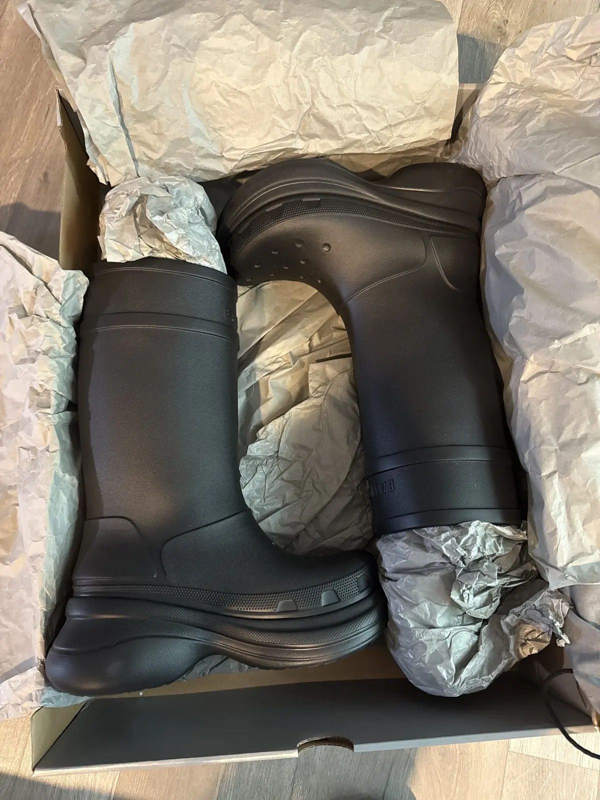 Balenciaga Balenciaga croc rubber boots Size US 8 / EU 41 - 2 Thumbnail