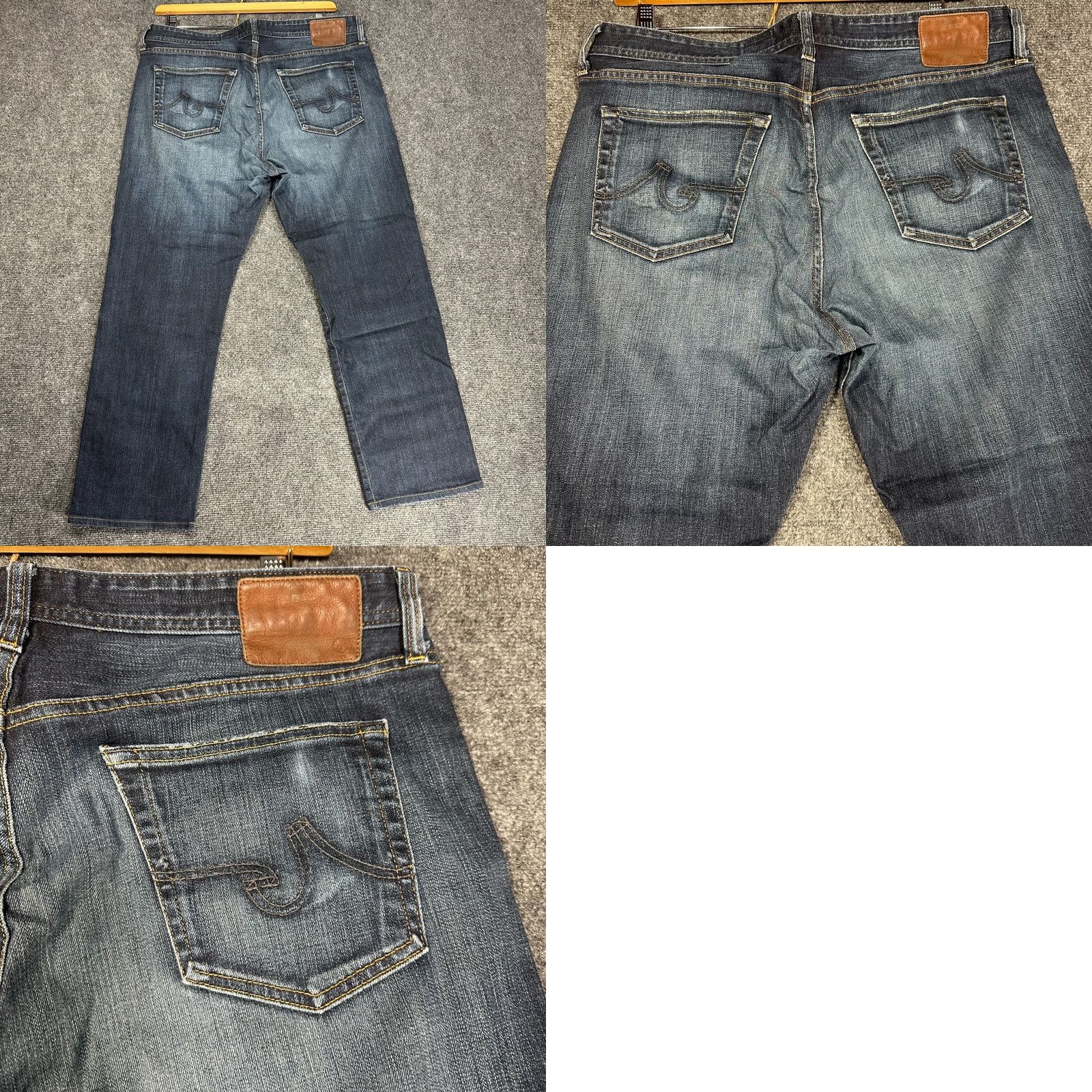 Vintage AG Adriano Goldschmied The Graduate Tailored Leg Jeans Mens 38 Denim Stretch Blue 5-Pocket Modern Classic Regular Mens Size US 38 / EU 54 - 8 Thumbnail
