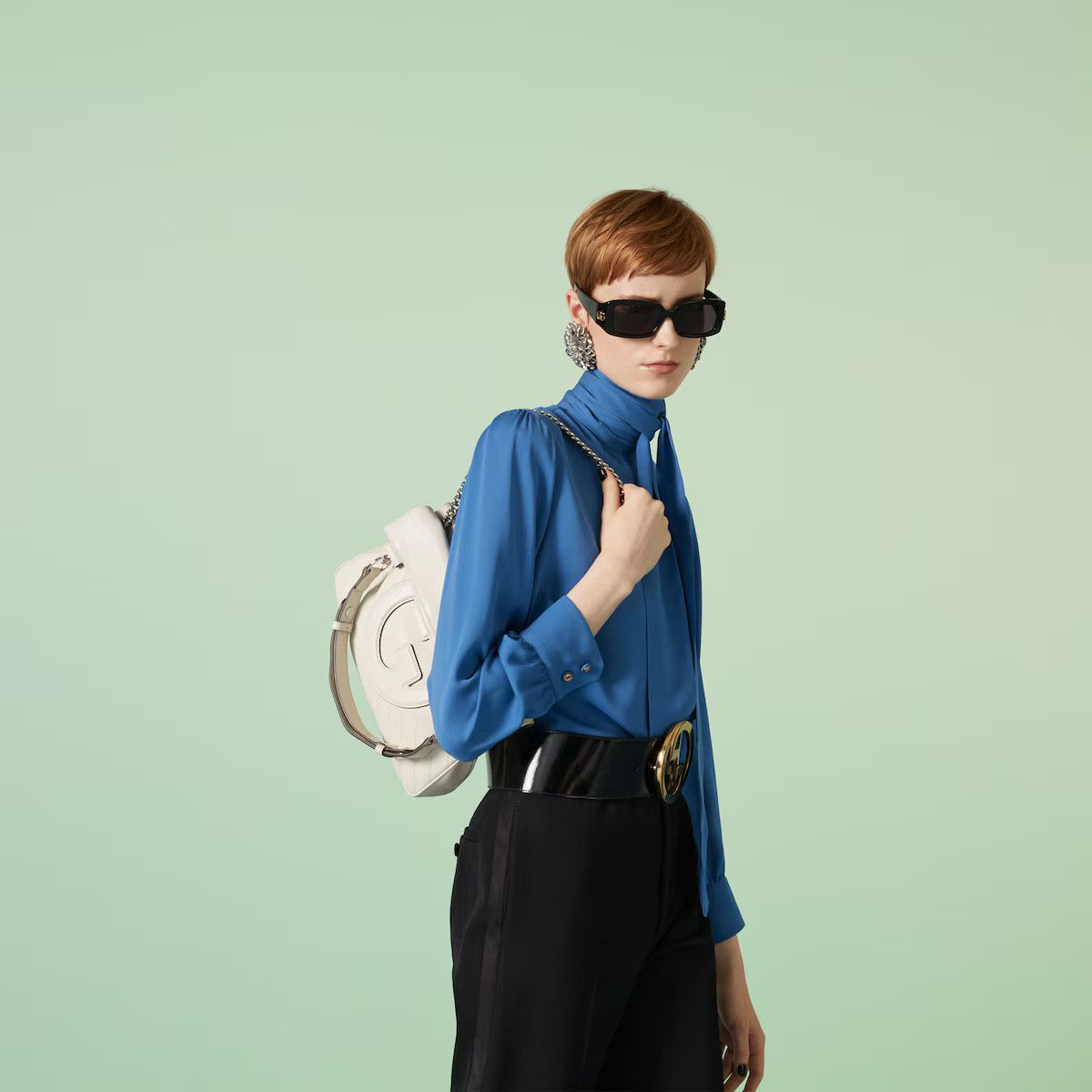 Gucci o1s1wg110225 Size: OS / Blondie Small Tote Bag in White Size ONE SIZE - 3 Thumbnail
