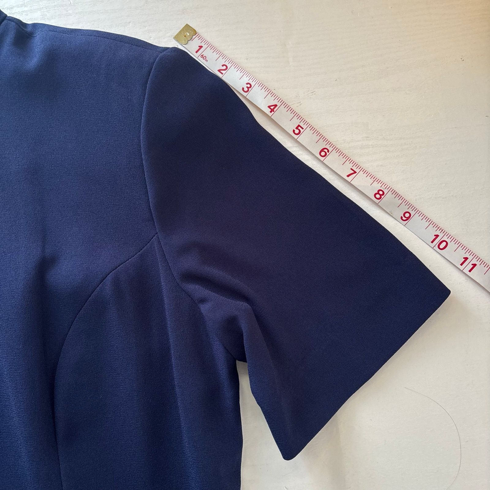 Liz Claiborne Liz Claiborne Blue Mandarin Collar Midi Dress Gold Buttons Size XL / US 12-14 / IT 48-50 - 7 Thumbnail