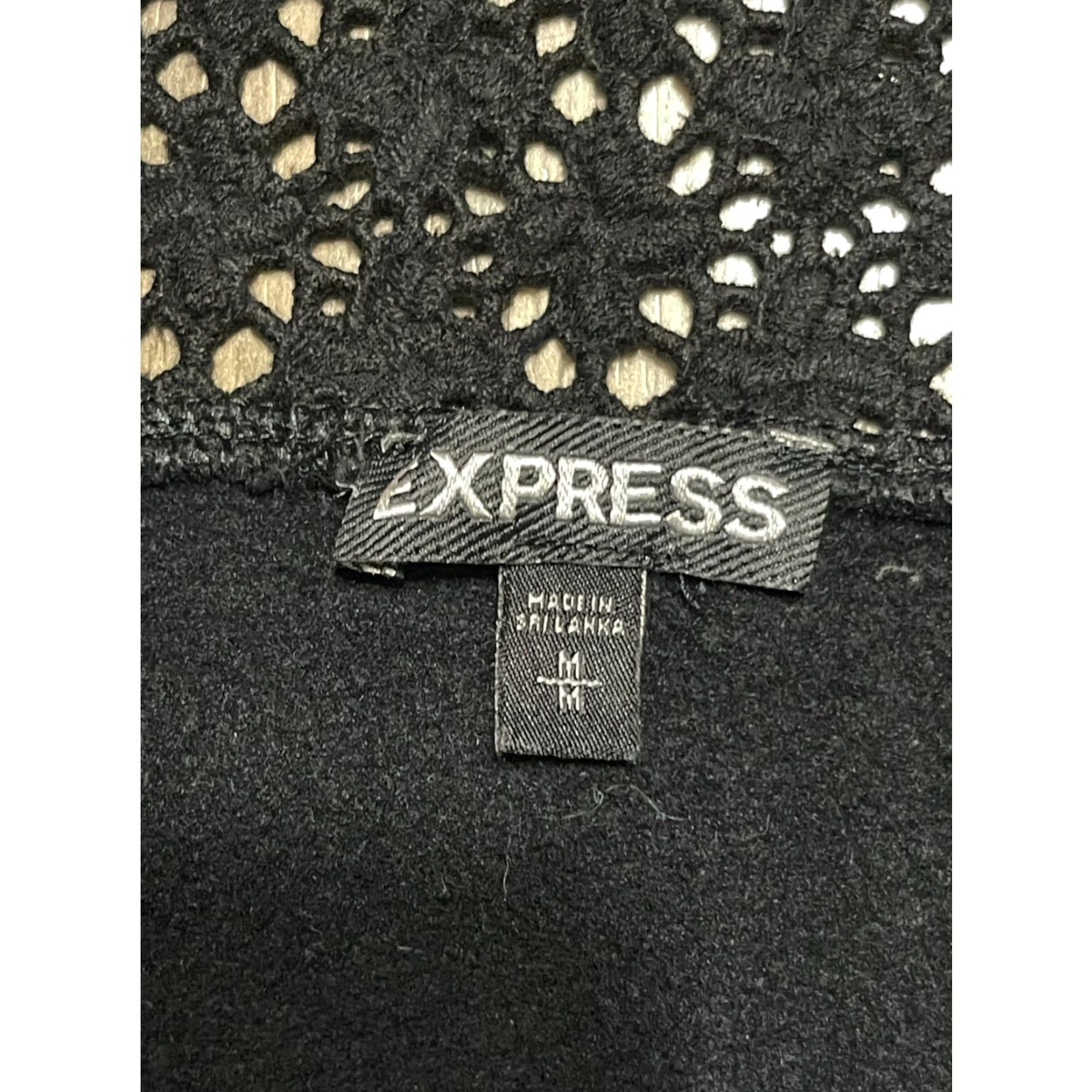 Express VINTAGE? No—Express Shirt Women’s M Black Long Sleeve Eyelet Neckline Shirt Womens M Black Long Sleeve Eyelet Neckline Express Size M / US 6-8 / IT 42-44 - 7 Thumbnail
