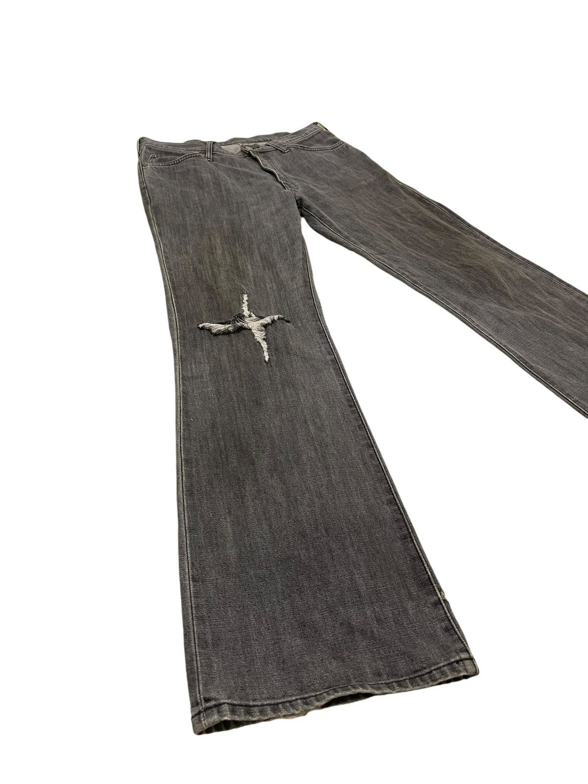 Japanese Brand Flare Jeans Wrangler Japan Faded Distress Boot Cut 8🟦9 Size US 34 / EU 50 - 1 Thumbnail