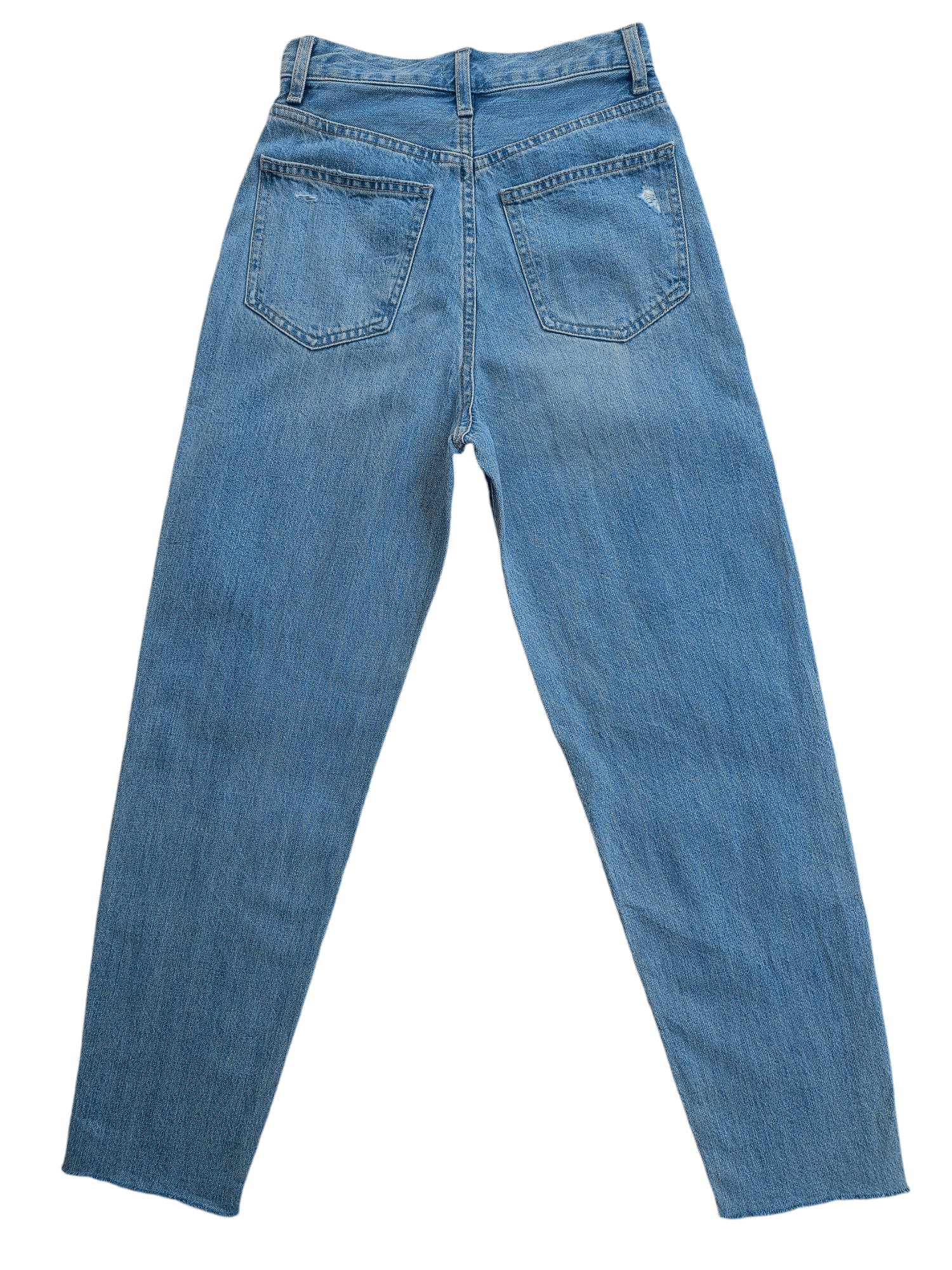 Kaihara Denim × Uniqlo × Vintage UNIQLO Cropped Distressed Relaxed Tapered Streetwear Denim Size 22" - 19 Thumbnail