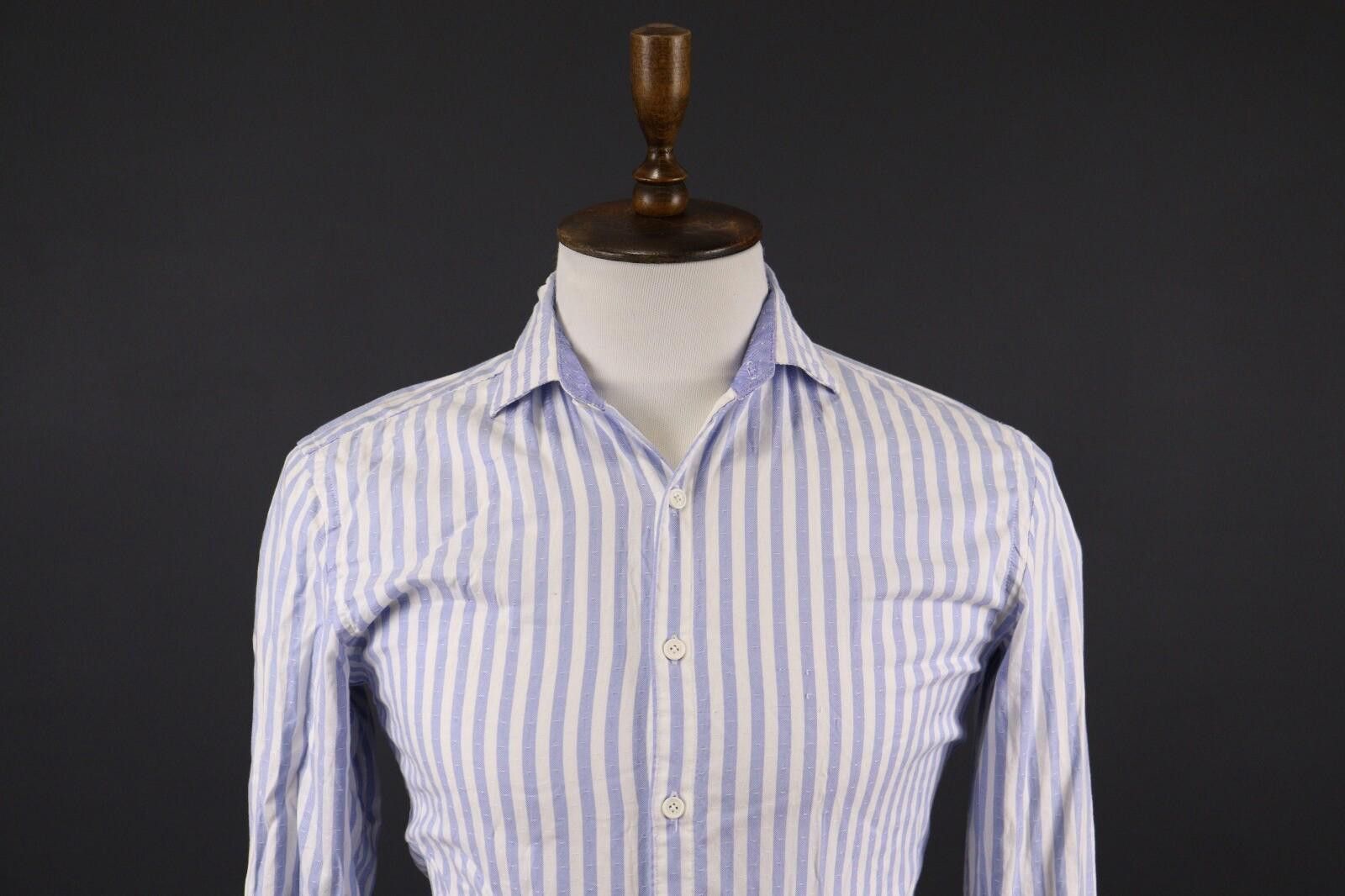 Designer Boggi Milano New Classic Custom Fit Stripe Shirt Size S Size US S / EU 44-46 / 1 - 2 Thumbnail