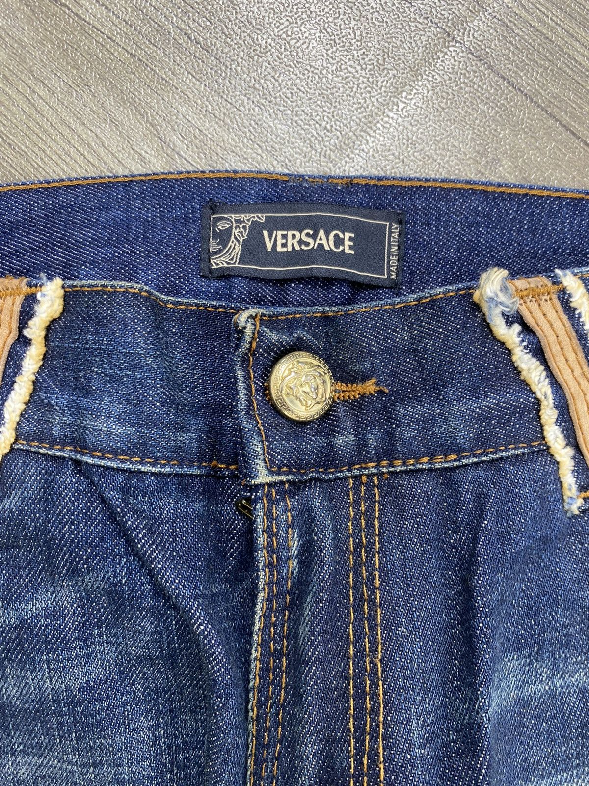Versace Vintage Versace Washed Bootcut Flared Jeans Italian Designer Size US 31 - 6 Thumbnail