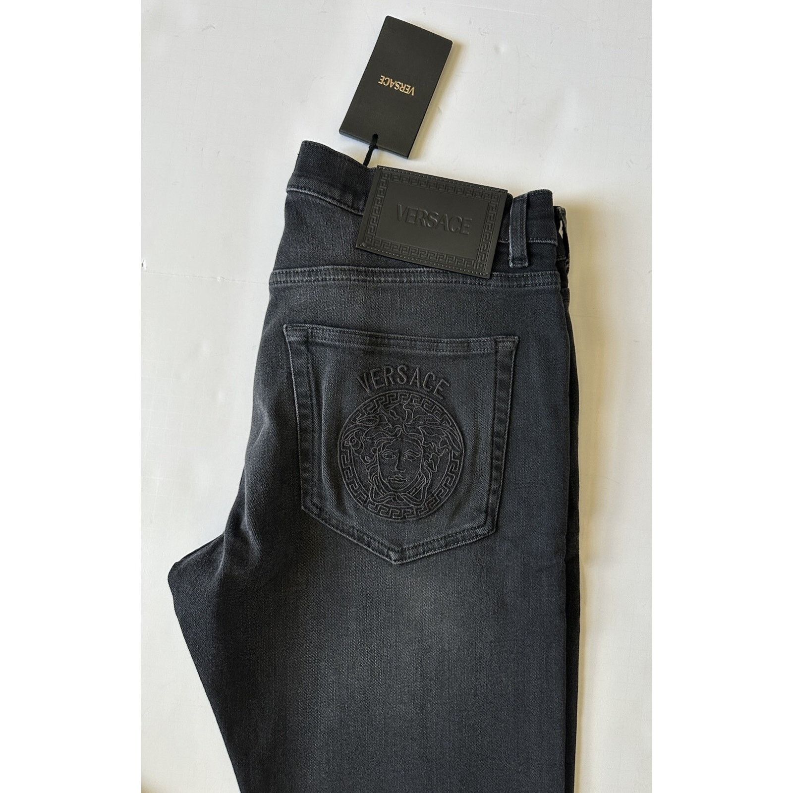 Versace Versace Men’s Black Stretch Stone Washed Jeans 32 US 1011835 Size US 32 / EU 48 - 2 Thumbnail