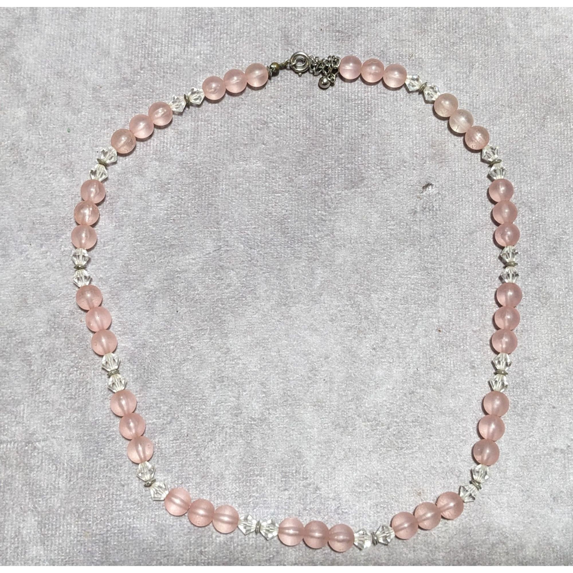 Other Coquette Pink And Clear Beaded Necklace Size ONE SIZE - 6 Thumbnail