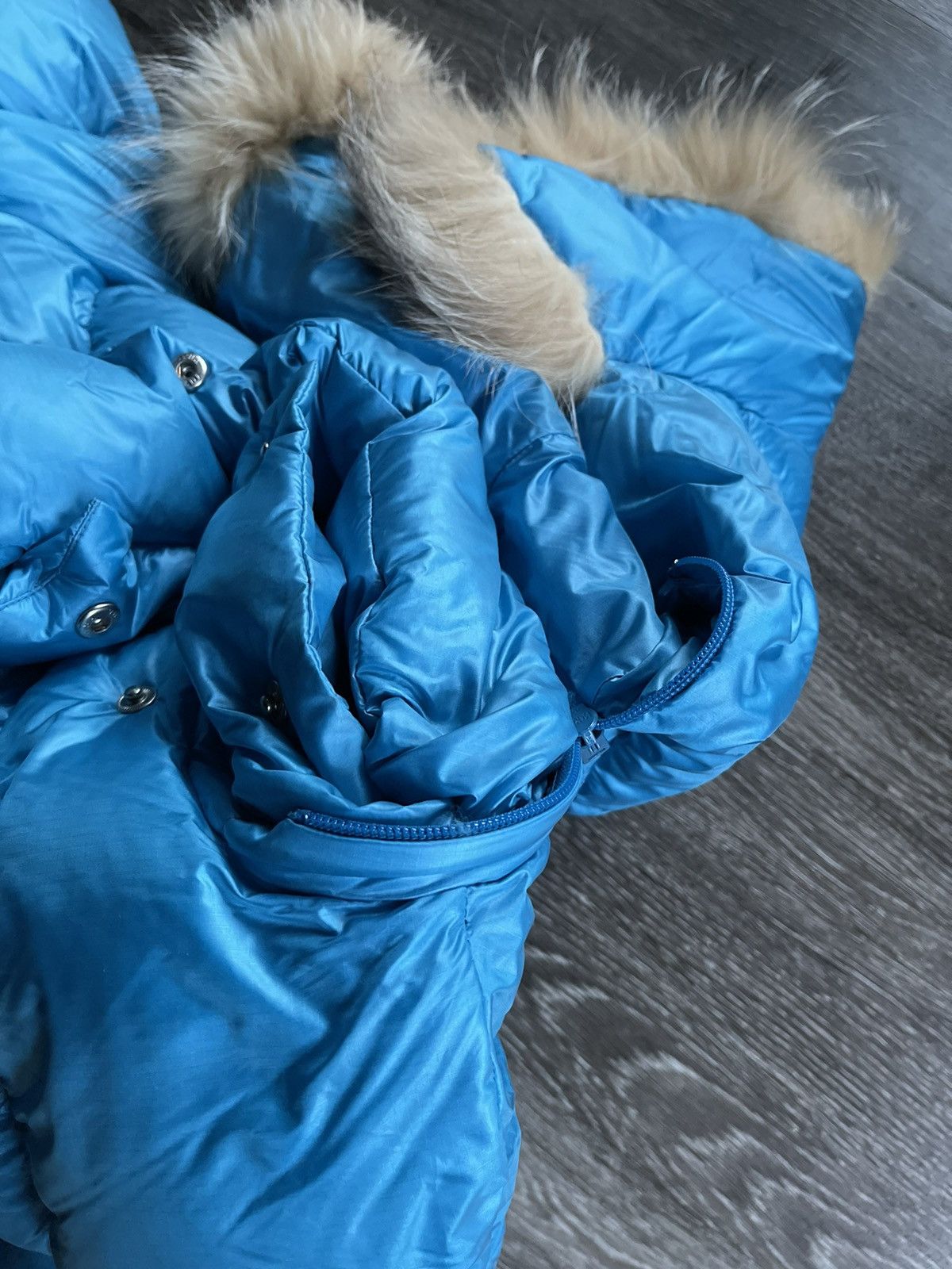 Prada NEW Prada Blue Anice Piumino Feathered Hooded Puffer Jacket Size US XS / EU 42 / 0 - 23 Thumbnail