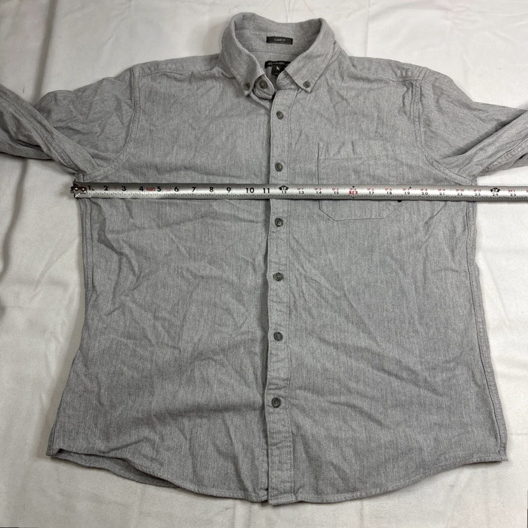Eddie Bauer Eddie Bauer Button Down Gray Longsleeve Pocket Shirt Classic Fit Men L Large Size US L / EU 52-54 / 3 - 5 Thumbnail