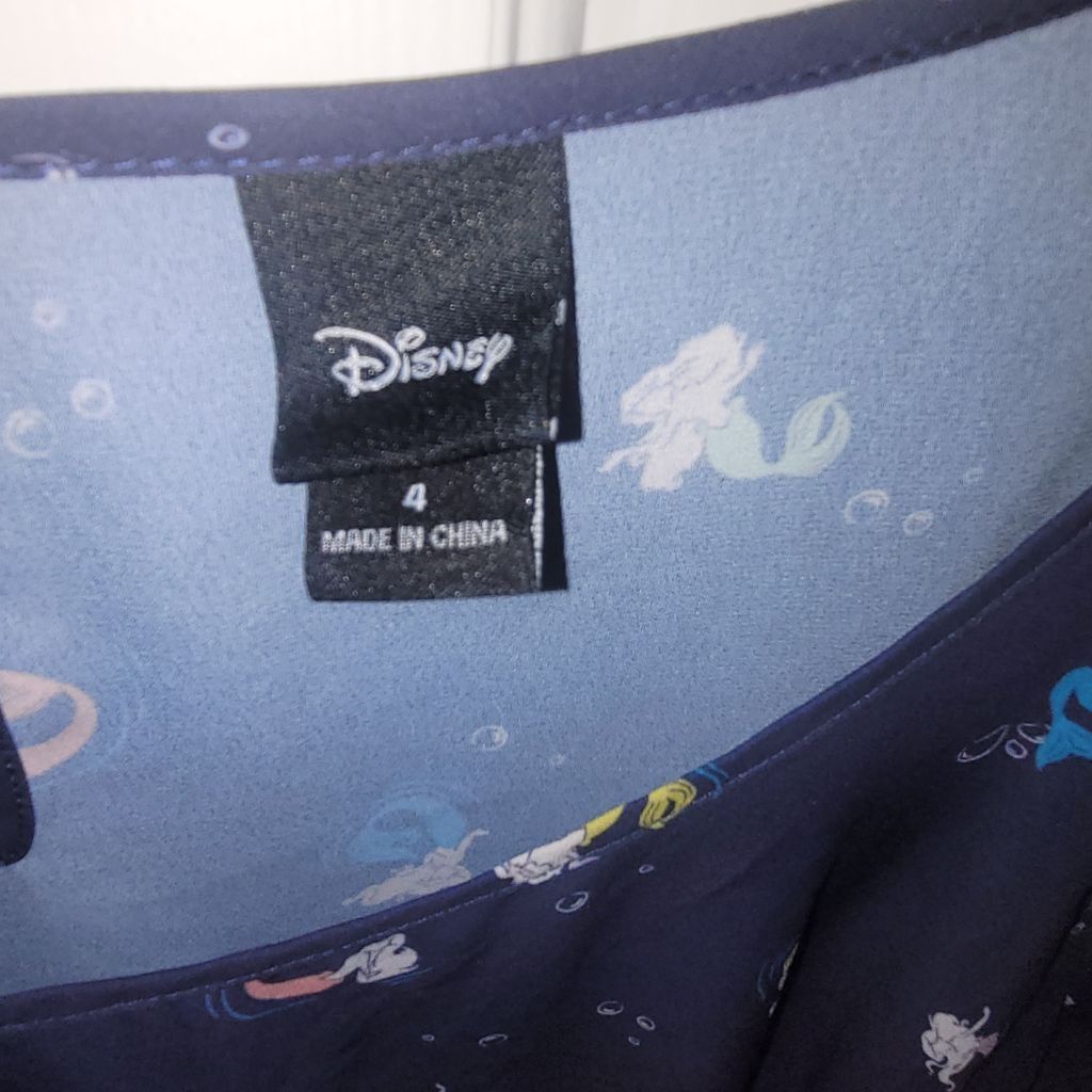 Disney Disney Navy Multicolor Mermaid Top Plus 4X Size 4XL / US 24-26 - 9 Thumbnail