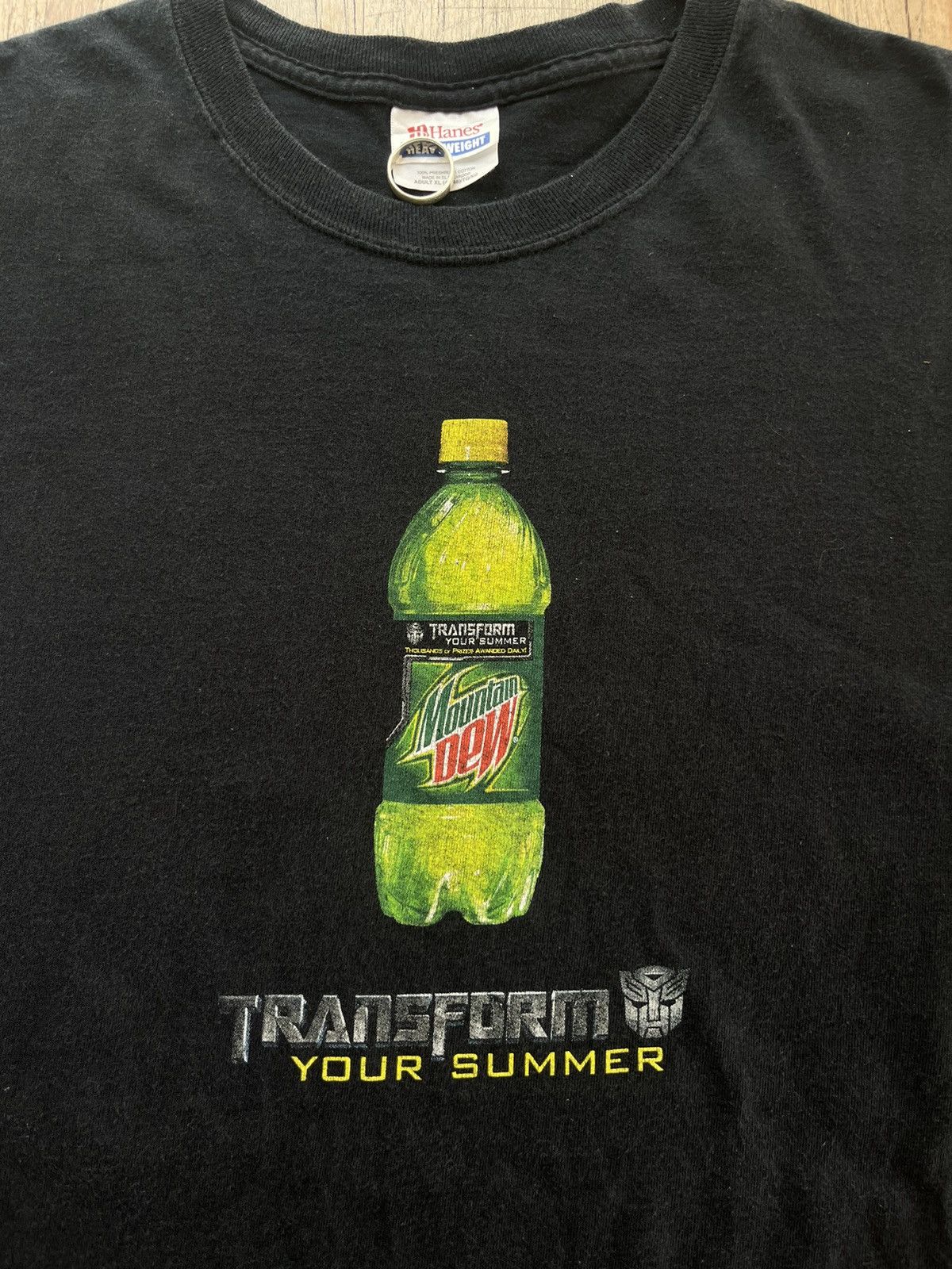 Mountain Dew × Vintage Vtg Mountain Dew TRANSFORMERS 7/4/7 2007’s promo film Tshirt Size US XL / EU 56 / 4 - 6 Thumbnail