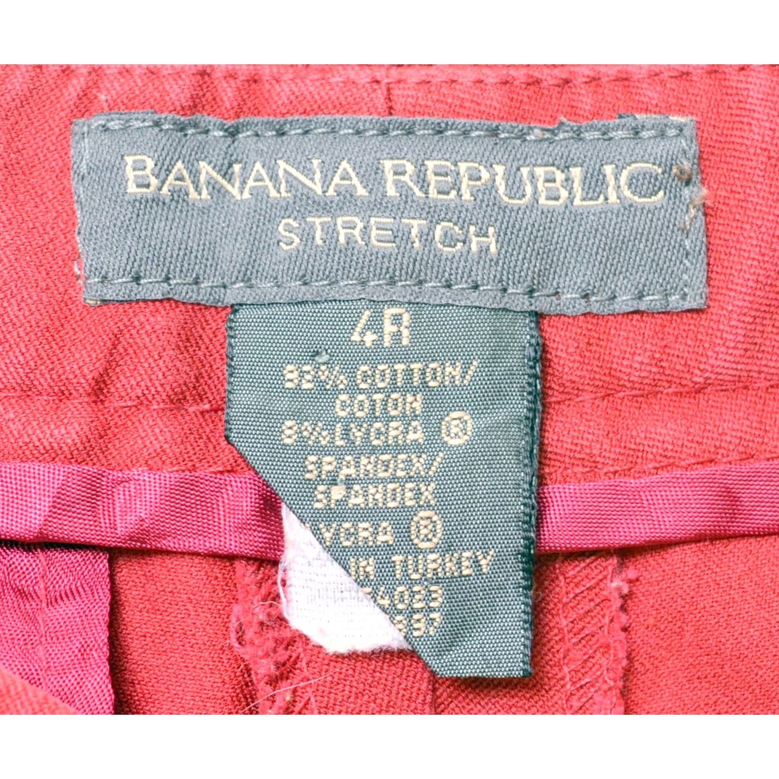 Banana Republic BANANA REPUBLIC Womens Casual Trousers Red Small US 4 W26 L29 Straight Size 28" / US 6 / IT 42 - 4 Thumbnail