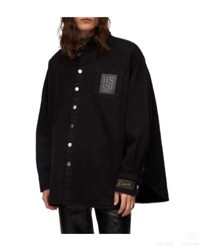 Raf Simons Raf simons 22ss leather branded denim shirt Size US S / EU 44-46 / 1 - 5 Thumbnail