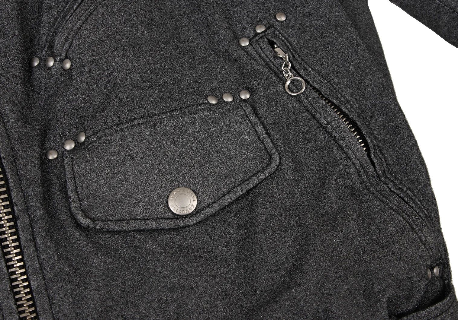 Jean Paul Gaultier Gray Suede Cotton Rider Jacket Size 48 Size US M / EU 48-50 / 2 - 11 Thumbnail
