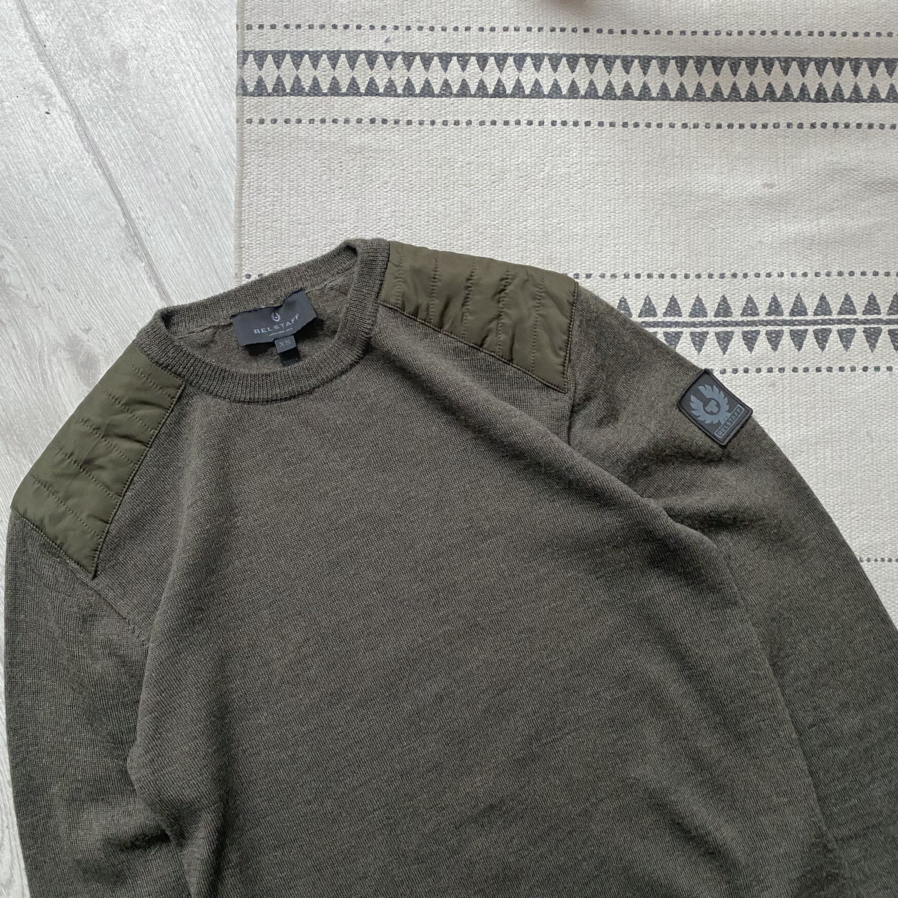 Belstaff Bellstaf Wool Sweater Military stule with patch Size US XS / EU 42 / 0 - 3 Thumbnail