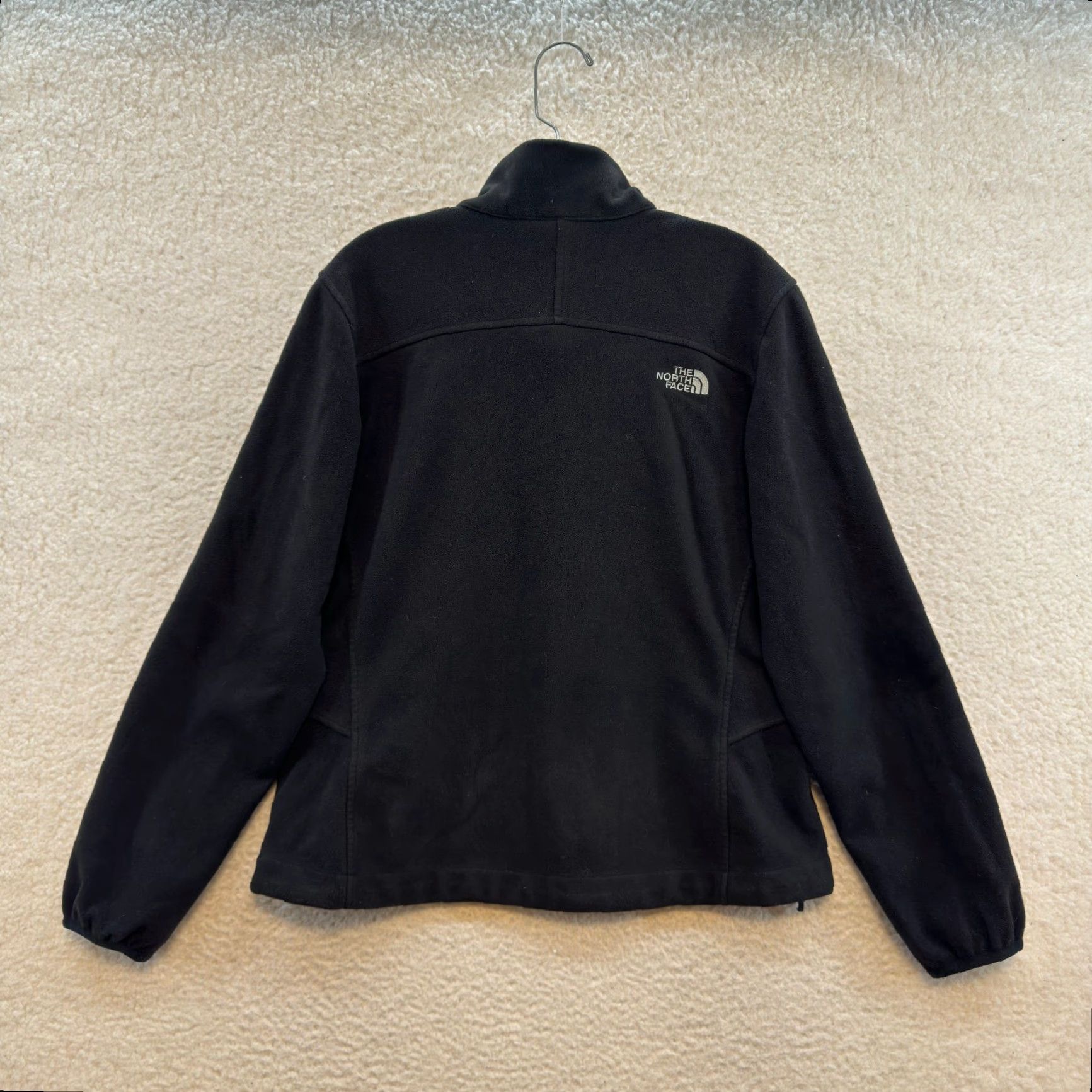 The North Face North Face Fleece Jacket Womens Large Black Logo Full Zip Sweater Size L / US 10 / IT 46 - 2 Thumbnail