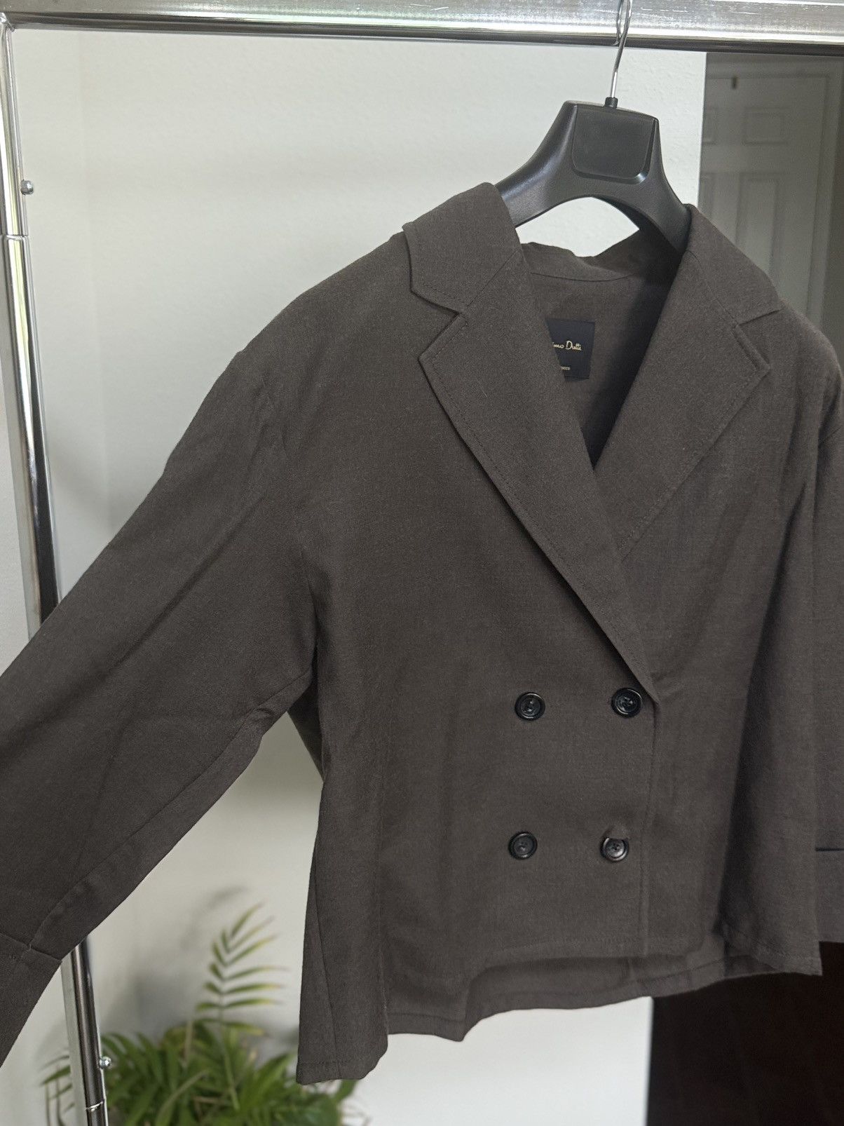 Massimo Dutti Massimo Dutti Brown Double Breasted Blazer Wide Trouser Set Size XS / US 0-2 / IT 36-38 - 2 Thumbnail