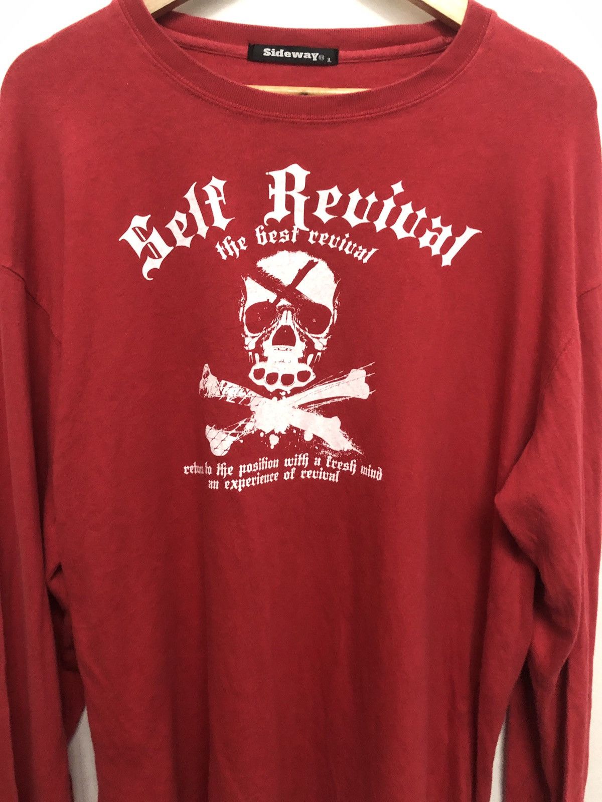 If Six Was Nine × Japanese Brand × Le Grande Bleu (L.G.B.) Sideway Longsleeve Tee Skull Self Revival Size US L / EU 52-54 / 3 - 2 Thumbnail