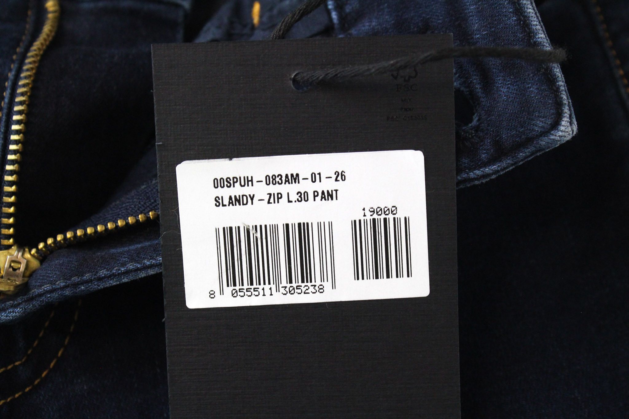 Diesel SLANDY-ZIP 083AM W26/L30 Blue Zipped Jeans 70291 Size 26" / US 2 / IT 38 - 9 Thumbnail