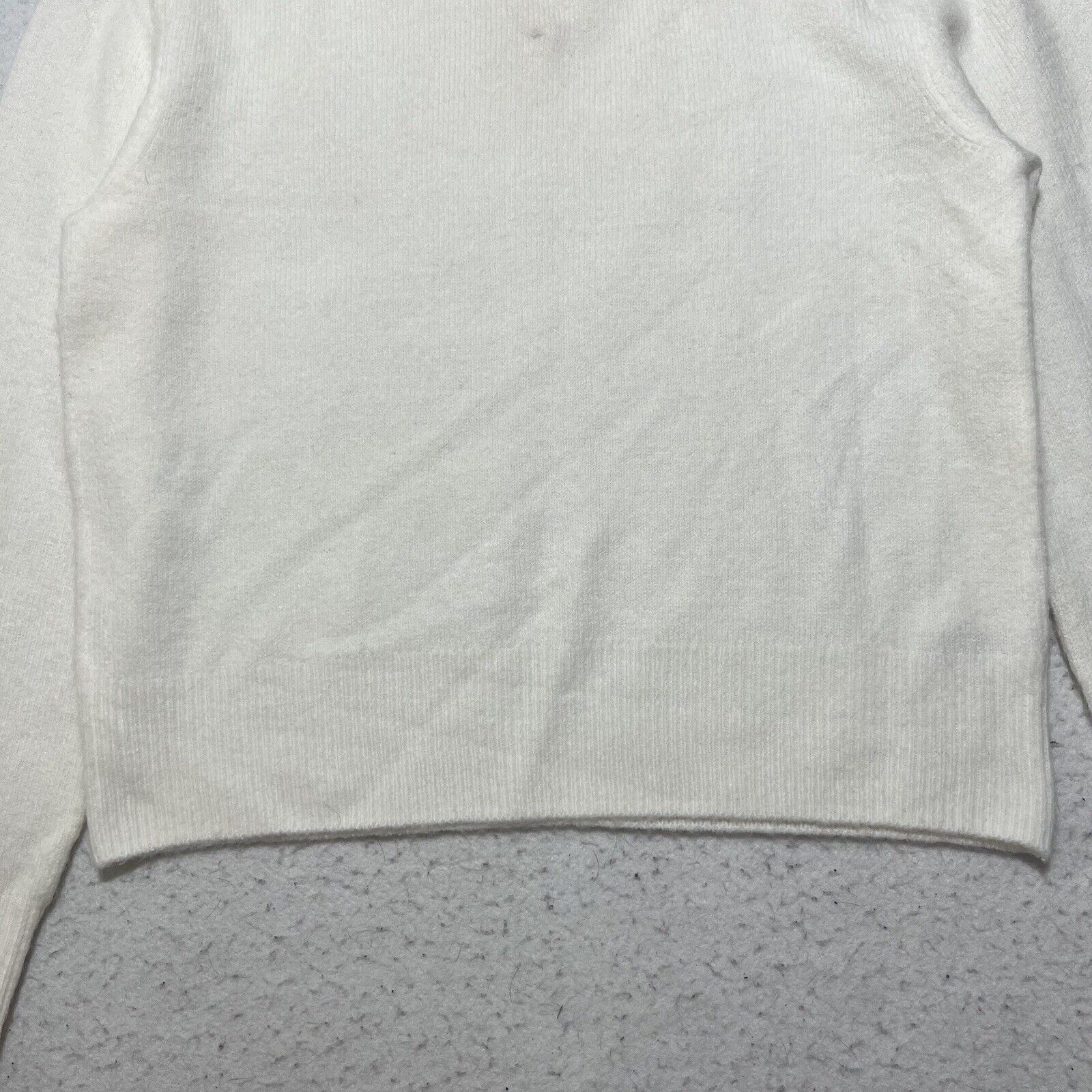 Nordstrom CeCe Small Crewneck Pullover Lightweight Knit White Sweater Size S / US 4 / IT 40 - 4 Thumbnail