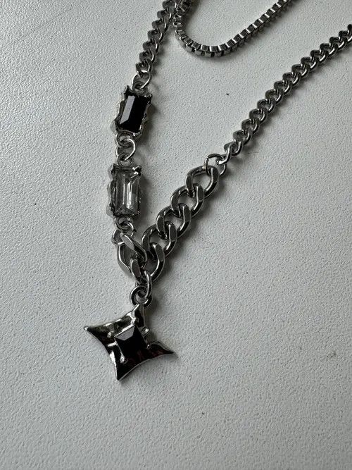Other Zircon Star Double Layer Necklace Unisex Size ONE SIZE - 7 Thumbnail
