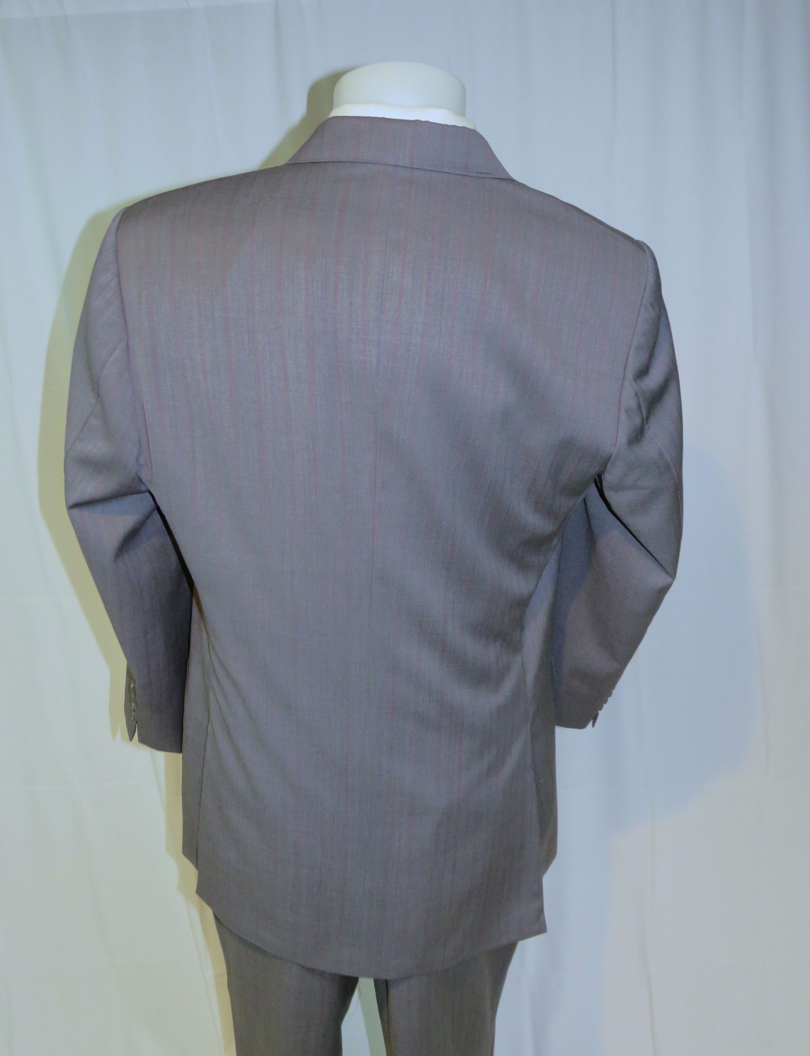 Other Morroni Custom Tailoring Gray Striped Three Button Suit 40L Size 40L - 11 Thumbnail