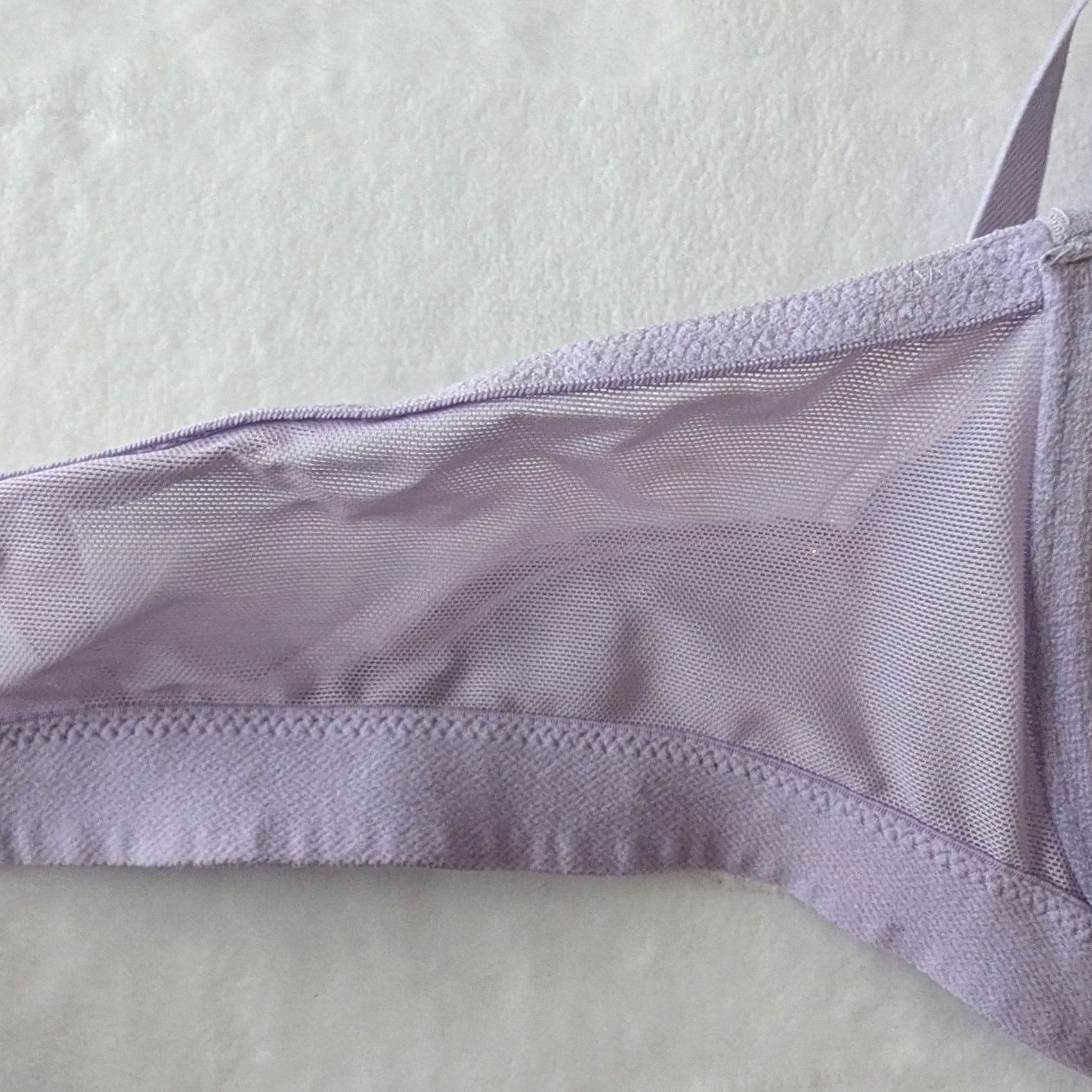 Vintage Soma Full Coverage Bra 36D Lavender Lace Underwire Lightly Lined Women's Womens Lace Adjustable Straps Nyl on Spandex, Hook & Eye (36D) Size ONE SIZE - 4 Thumbnail