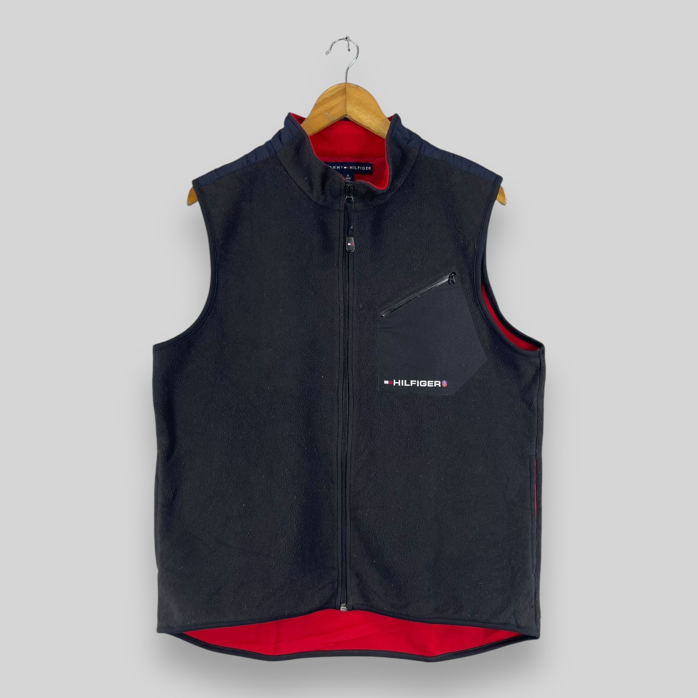 Tommy Hilfiger Vintage 90s TOMMY HILFIGER Fleece Vest Jacket Zip Up Size US M / EU 48-50 / 2 - 1 Thumbnail
