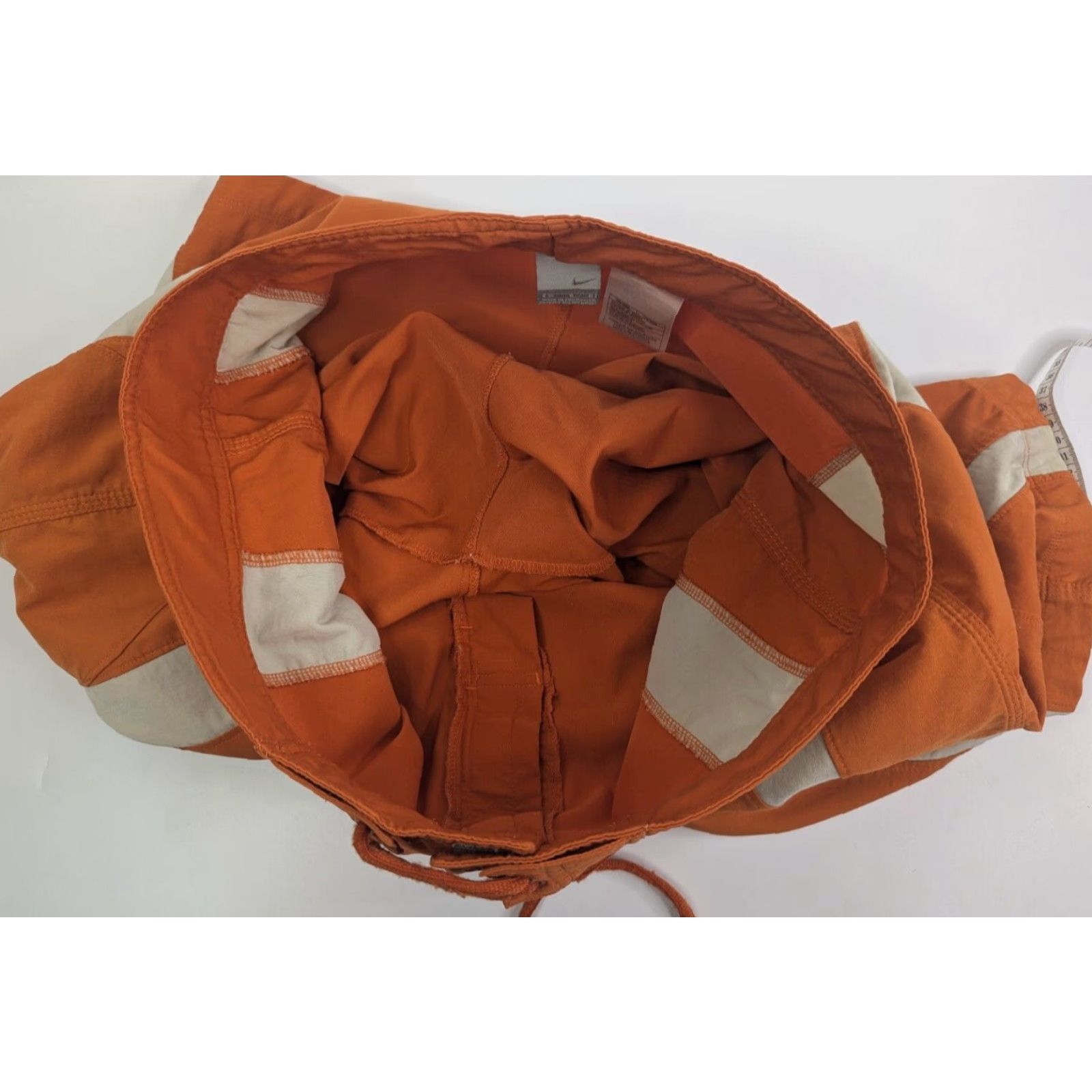Nike NIKE Swim Trunks Bottom Mens Orange Beige Nylon 36 Beach Y2K Drawstring Size US 36 / EU 52 - 6 Thumbnail
